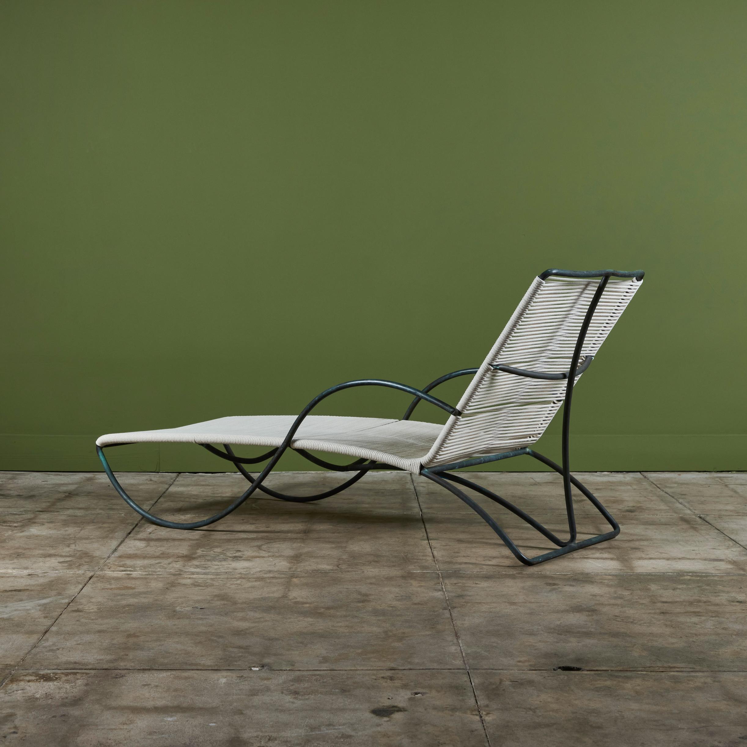 Walter Lamb für Brown Jordan Bronze-Terrassen-Sessel-Loungesessel (amerikanisch) im Angebot