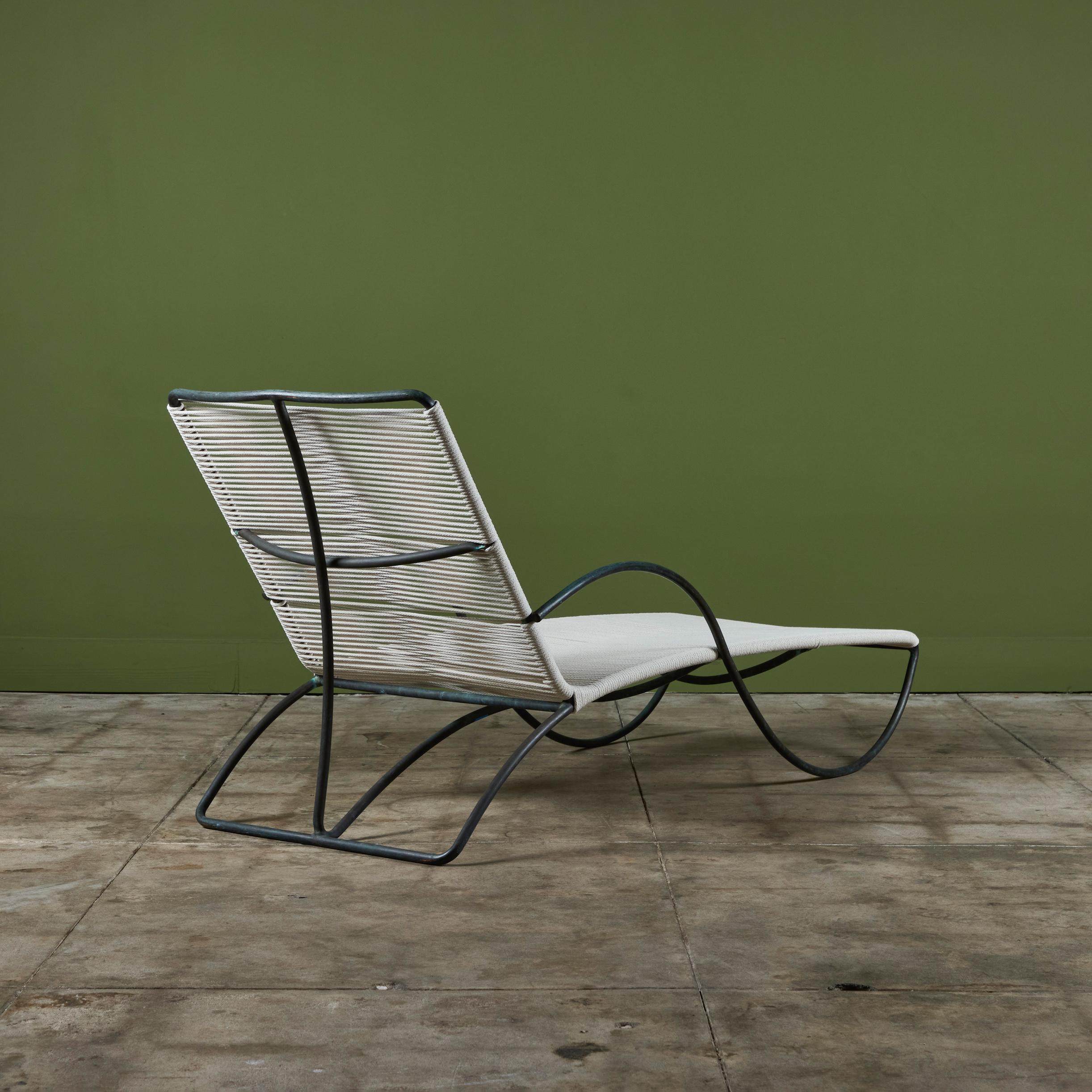 Walter Lamb für Brown Jordan Bronze-Terrassen-Sessel-Loungesessel (Mitte des 20. Jahrhunderts) im Angebot