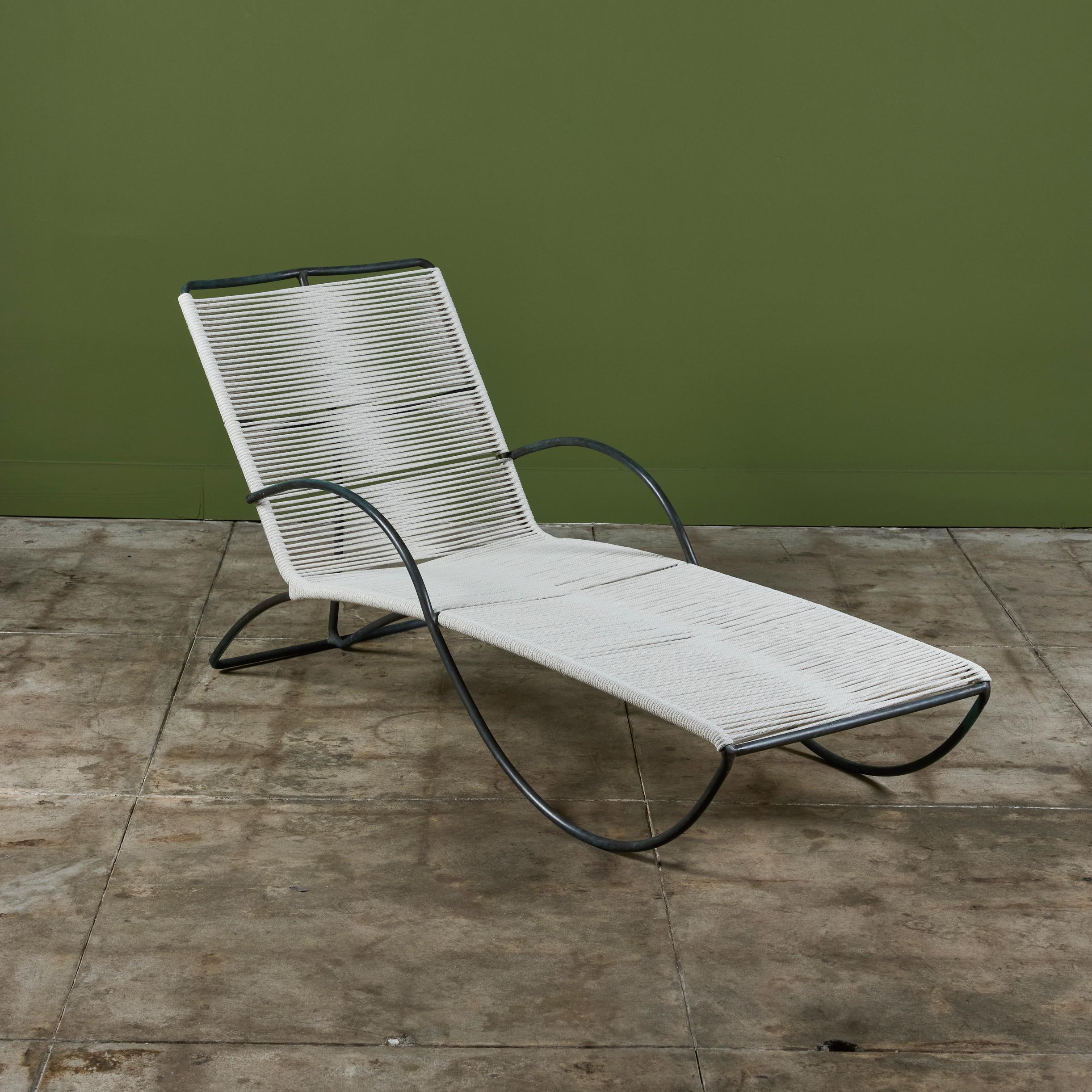 Walter Lamb für Brown Jordan Bronze-Terrassen-Sessel-Loungesessel im Angebot 3