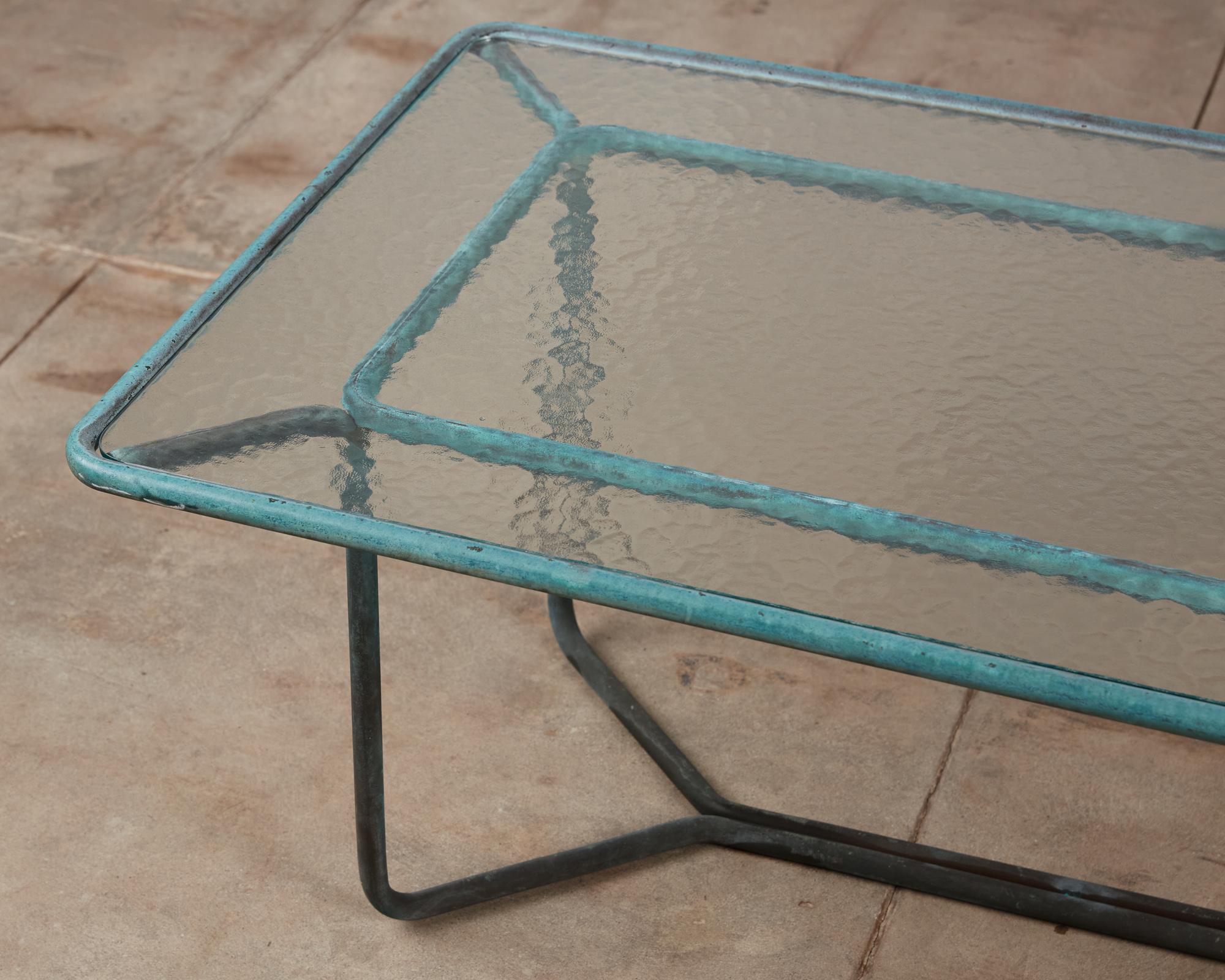 Walter Lamb for Brown Jordan Bronze Patio Coffee Table 7