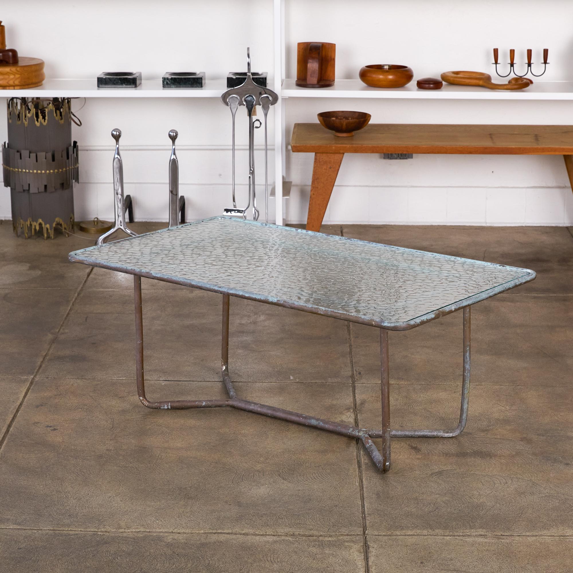 American Walter Lamb for Brown Jordan Bronze Patio Coffee Table