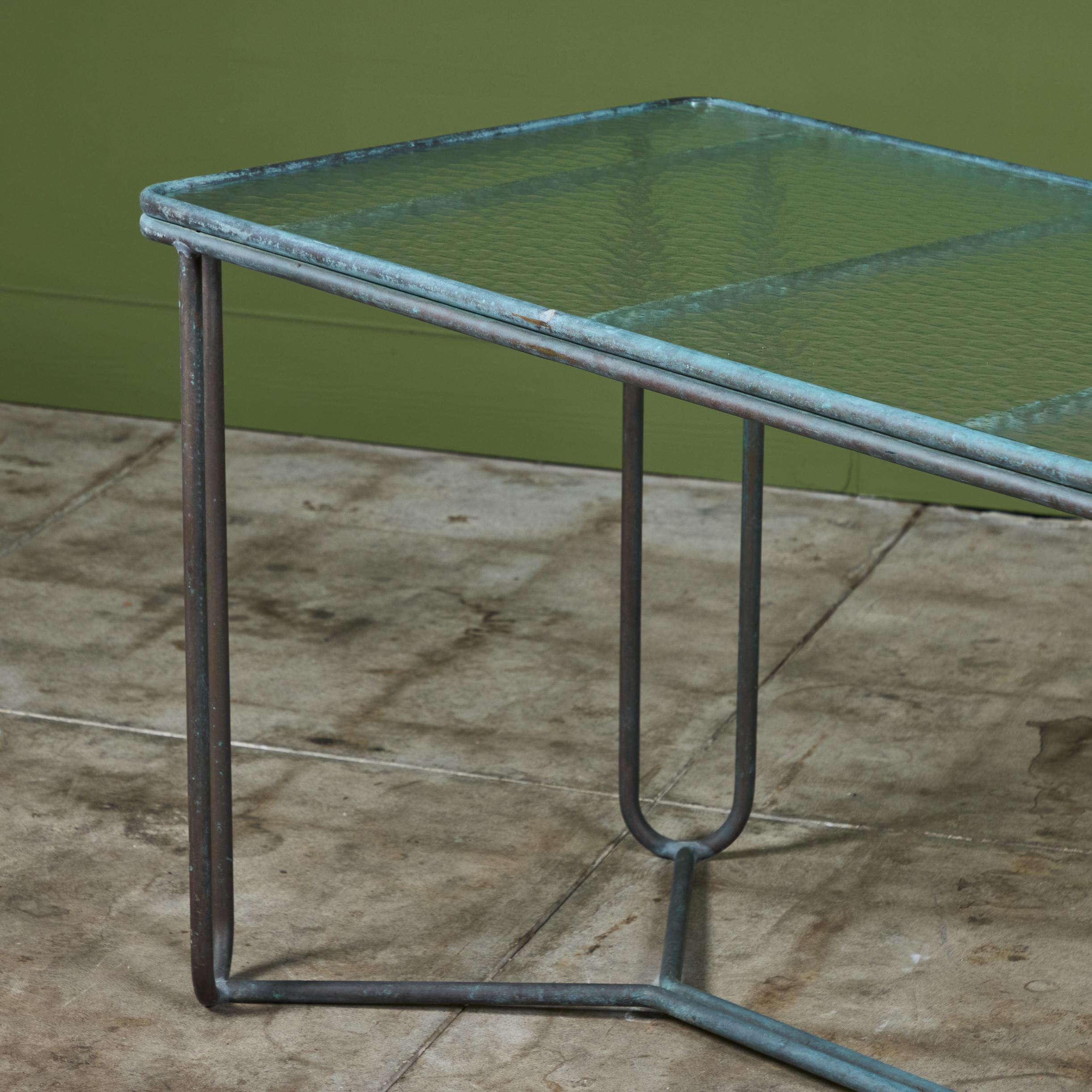 Walter Lamb for Brown Jordan Bronze Patio Console Table 3