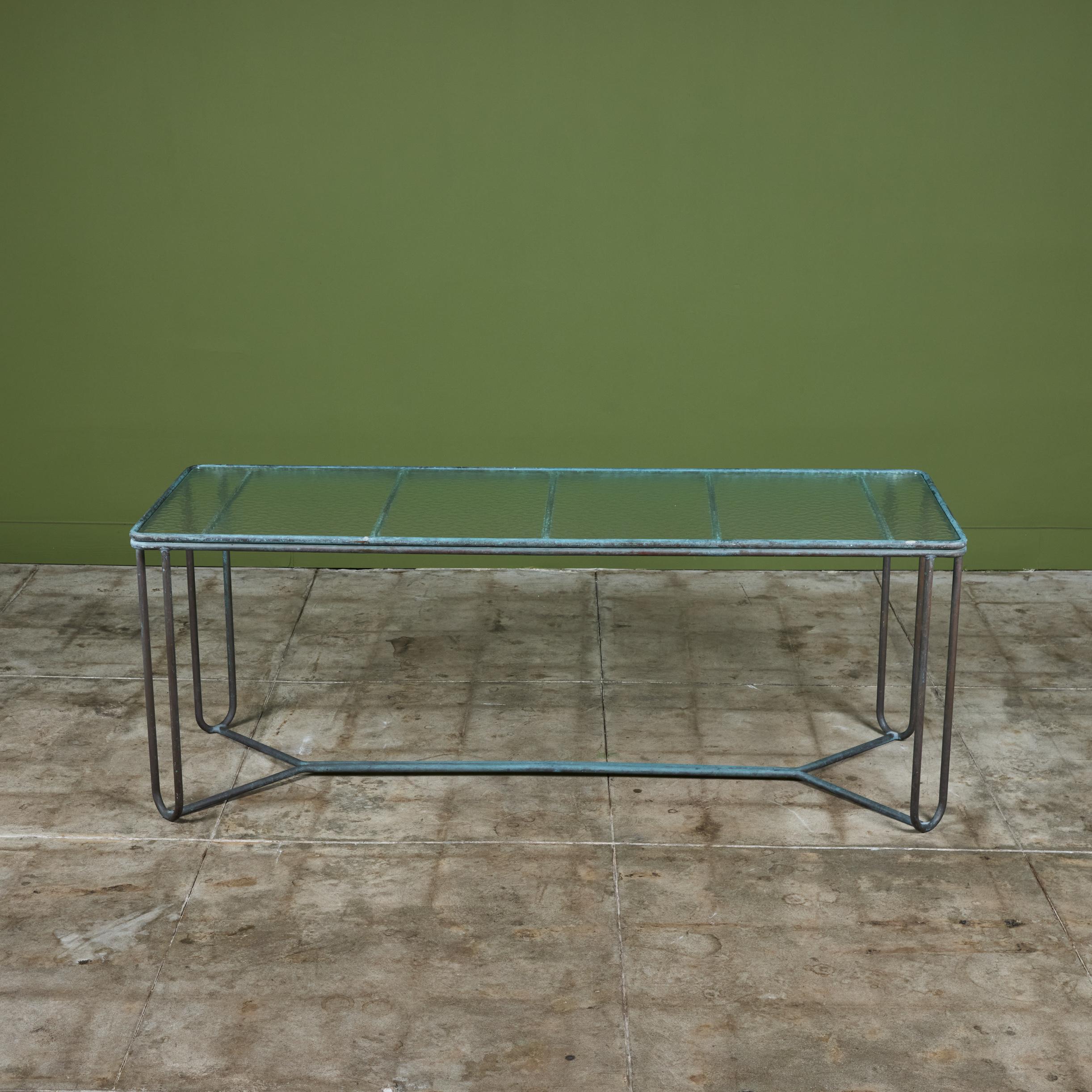 Walter Lamb for Brown Jordan Bronze Patio Console Table 1