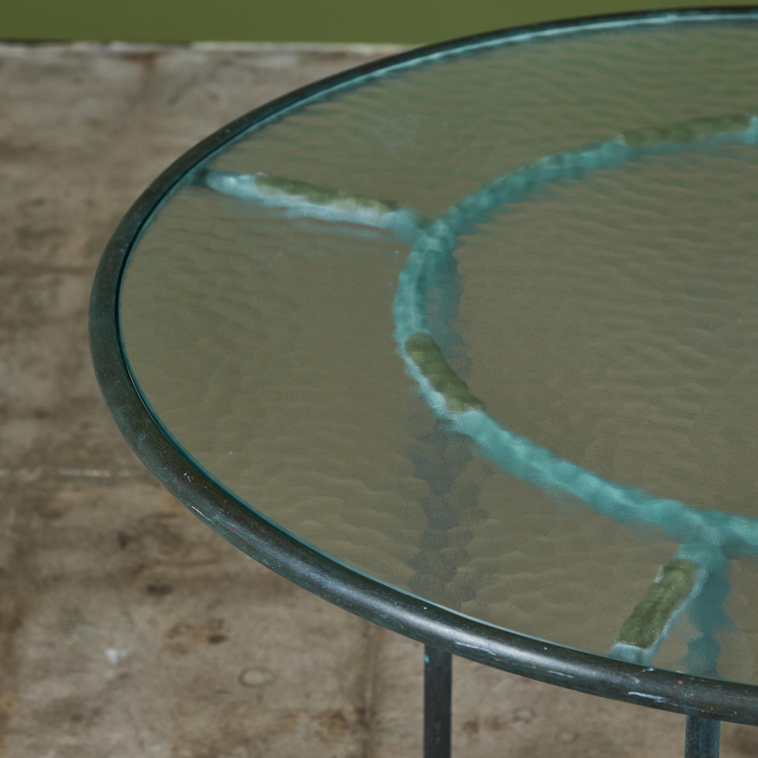 Walter Lamb for Brown Jordan Bronze Patio Occasional Table For Sale 7