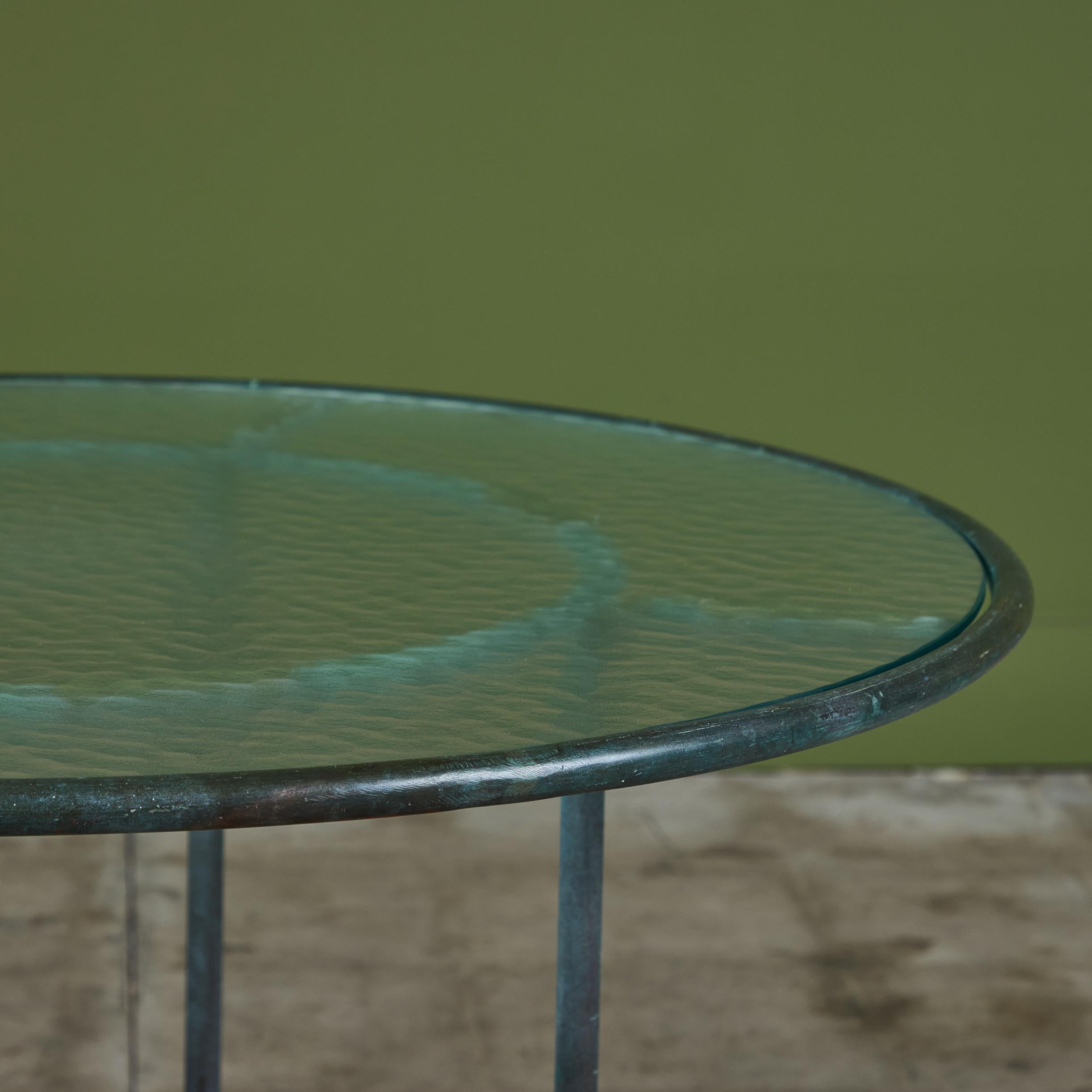 Walter Lamb for Brown Jordan Bronze Patio Occasional Table For Sale 9