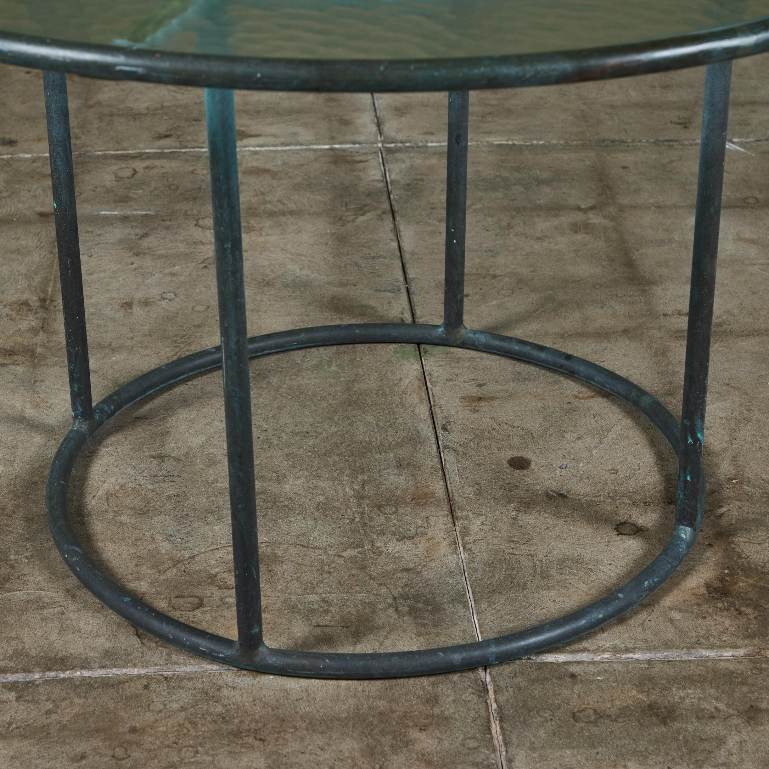 Walter Lamb for Brown Jordan Bronze Patio Occasional Table For Sale 10
