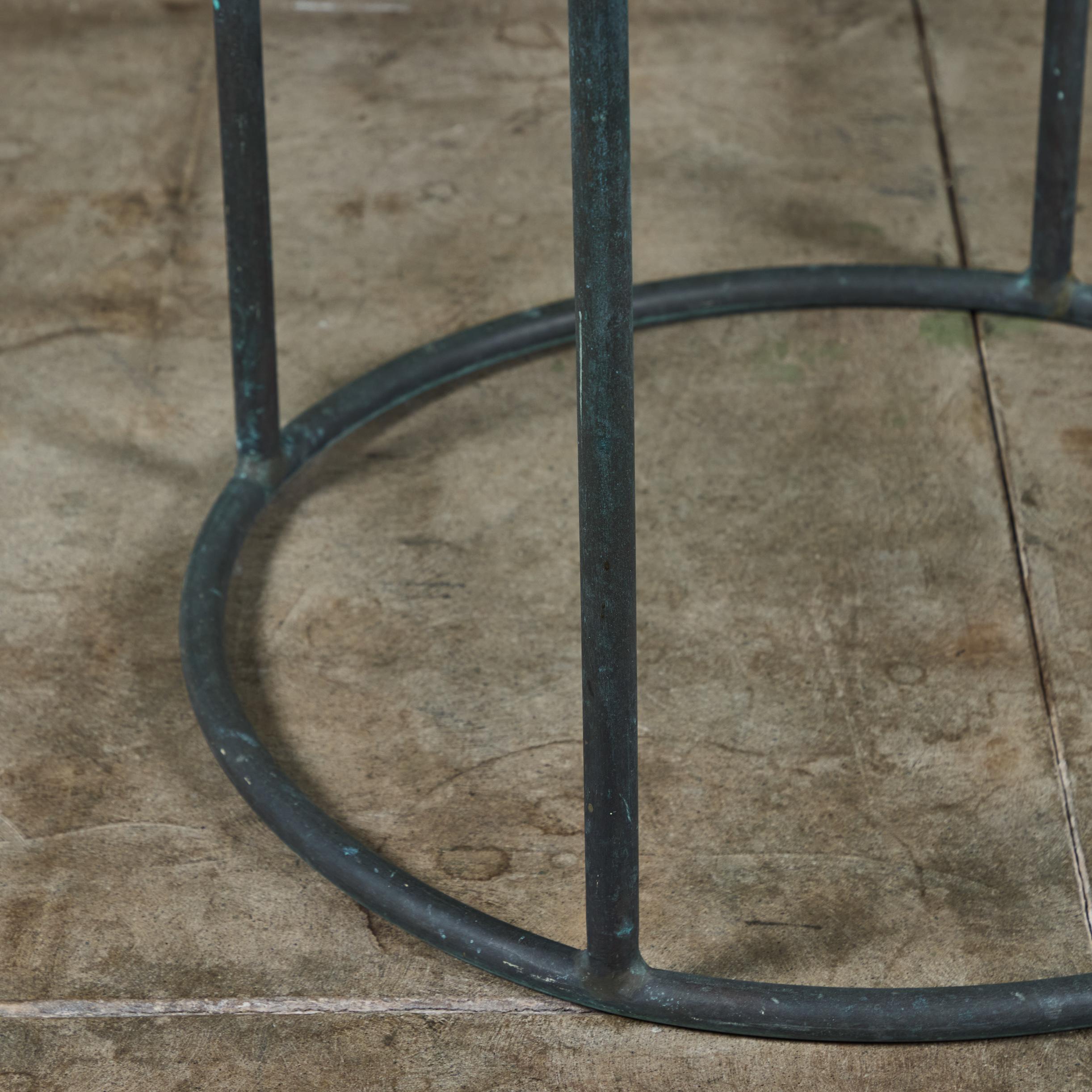 Walter Lamb for Brown Jordan Bronze Patio Occasional Table For Sale 11