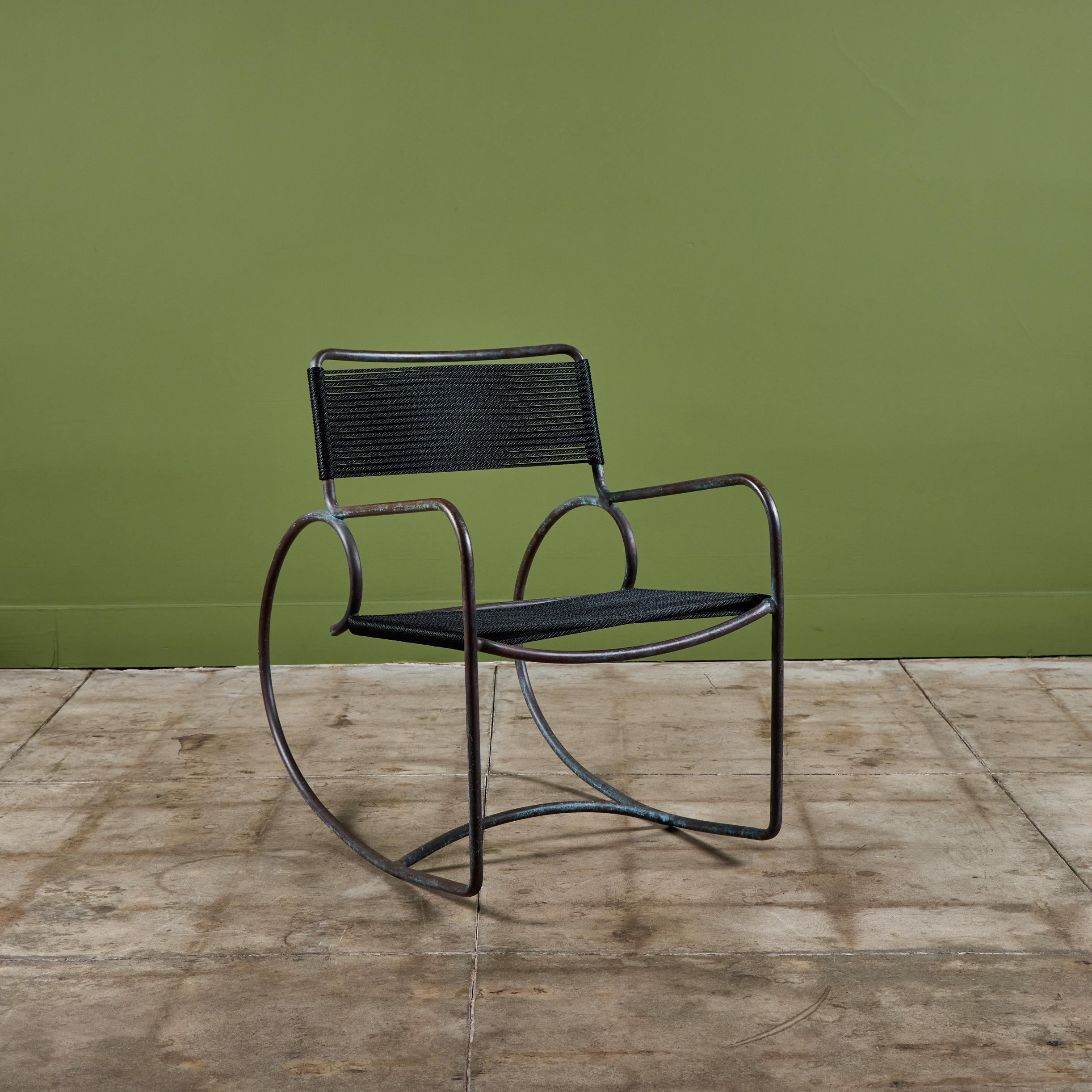 Walter Lamb para la mecedora de patio Brown Jordan Bronce Estadounidense en venta