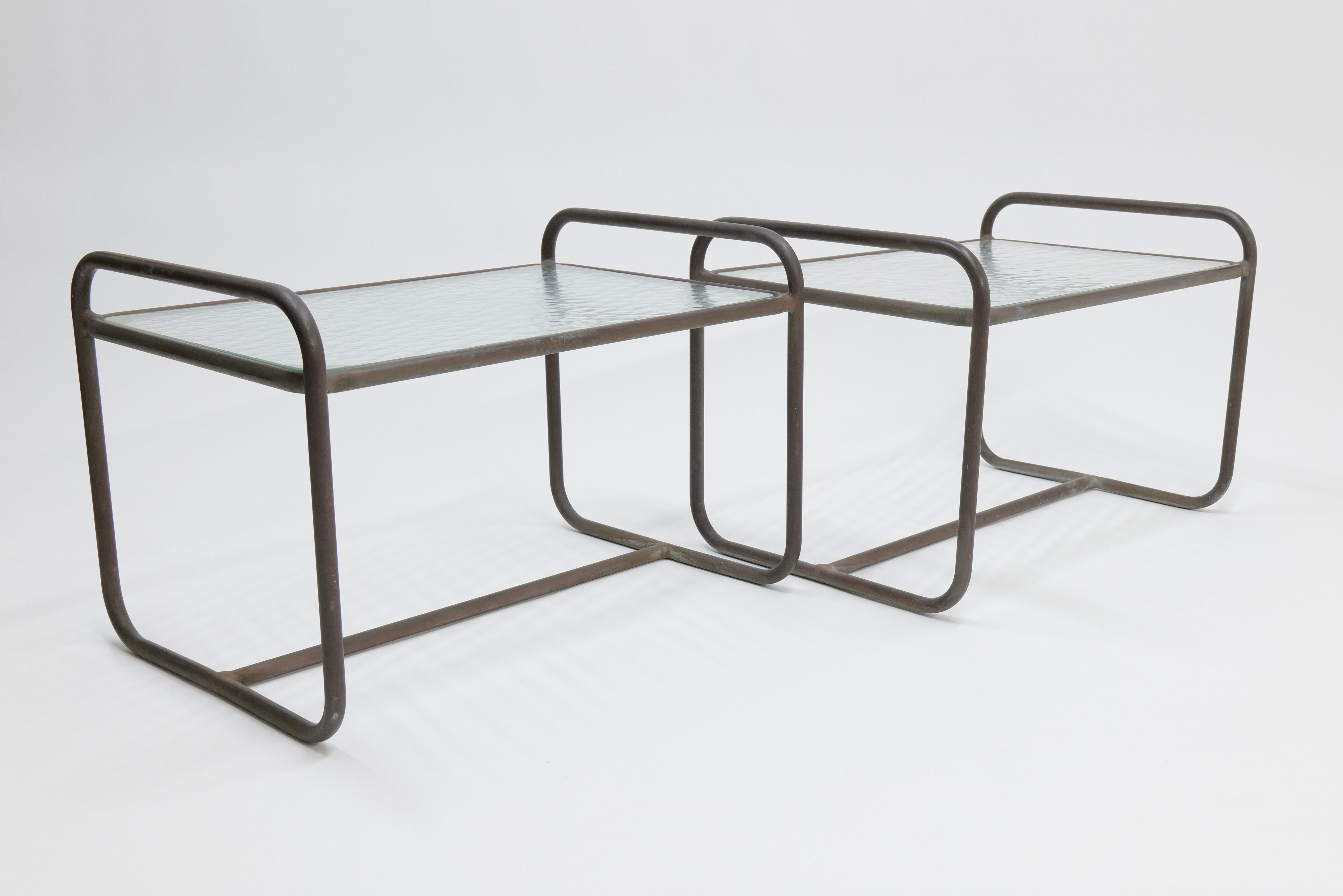 Table d'appoint de patio en bronze Walter Lamb pour Brown Jordan en vente 3