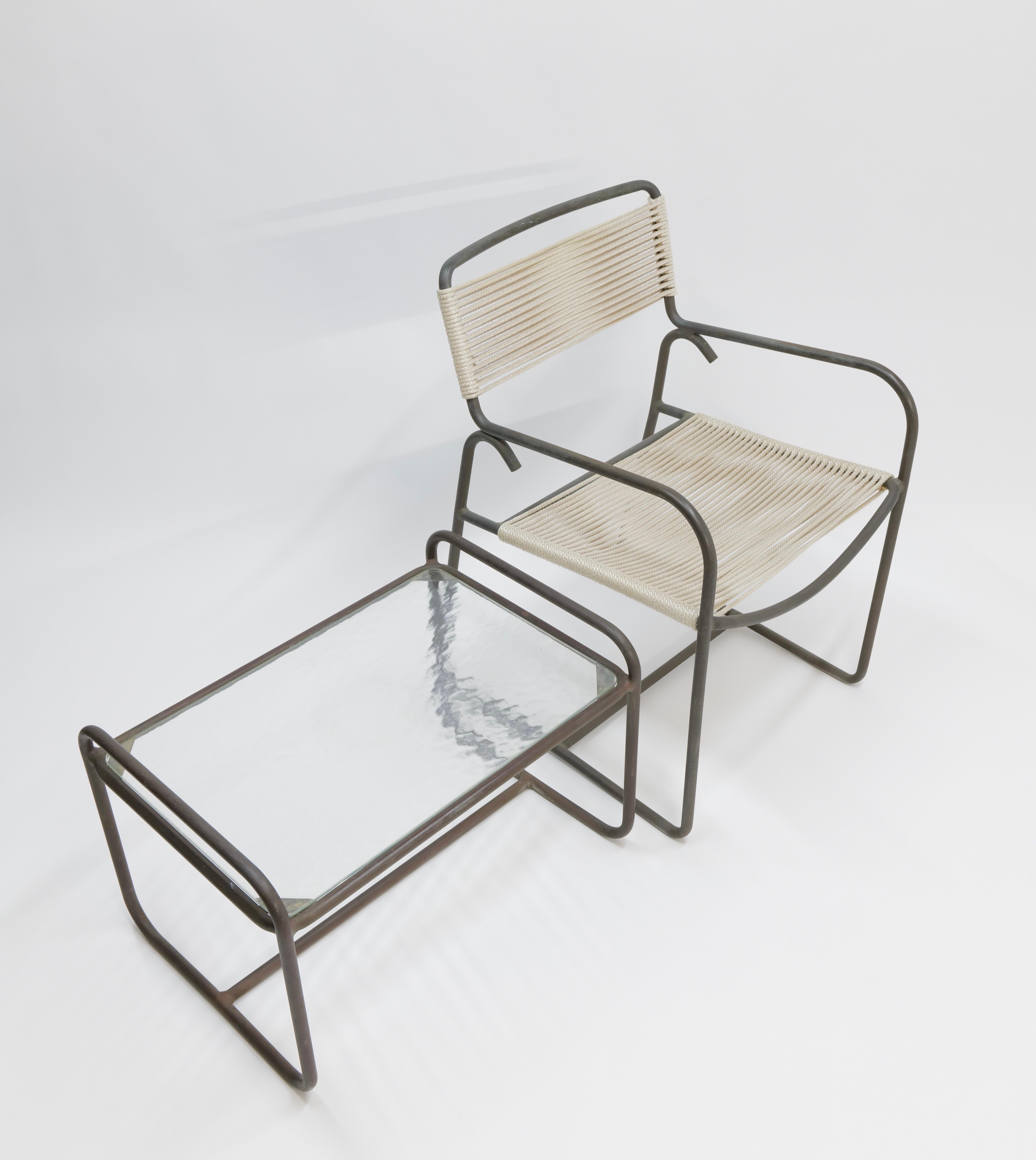 Table d'appoint de patio en bronze Walter Lamb pour Brown Jordan en vente 5