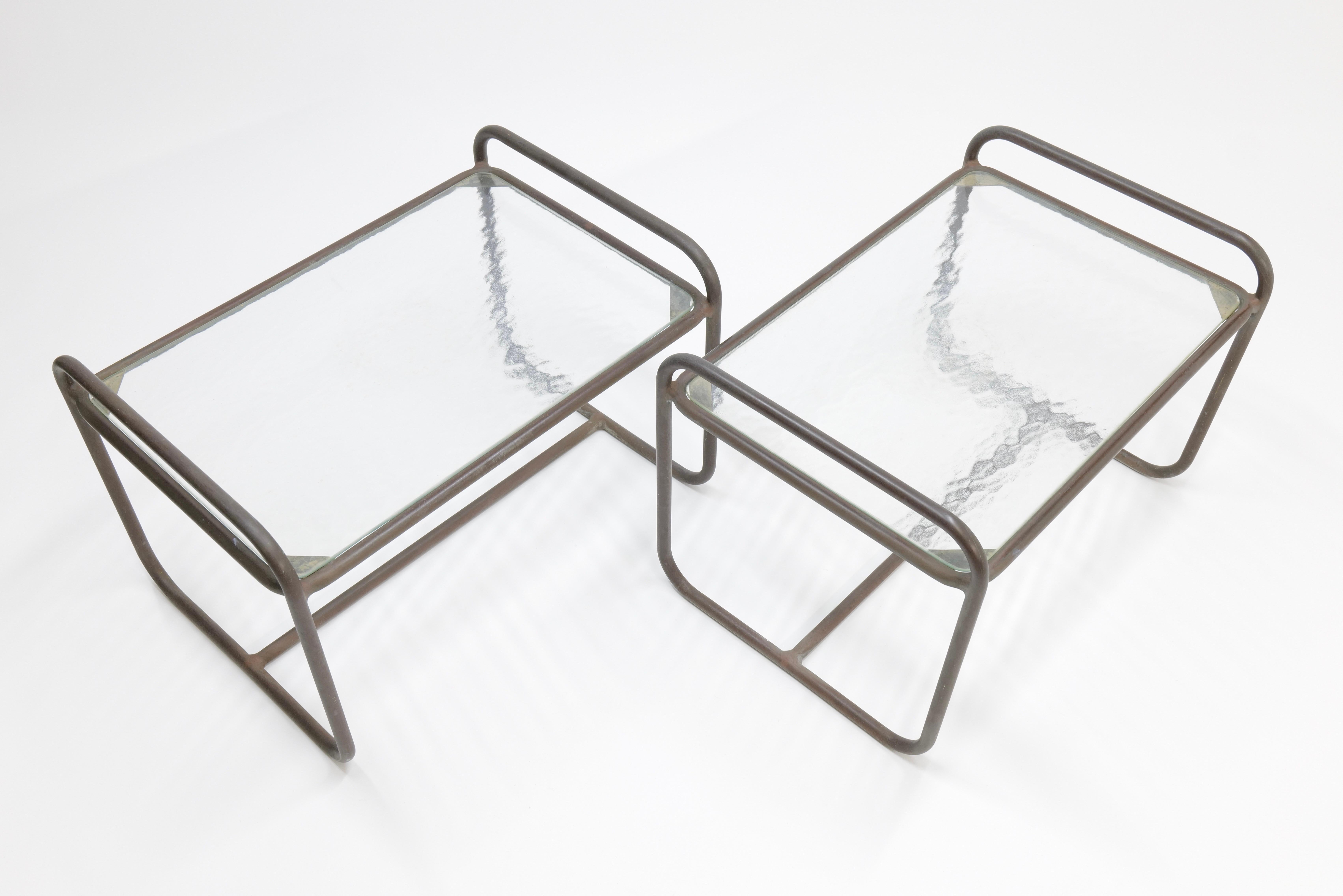 Table d'appoint de patio en bronze Walter Lamb pour Brown Jordan en vente 7