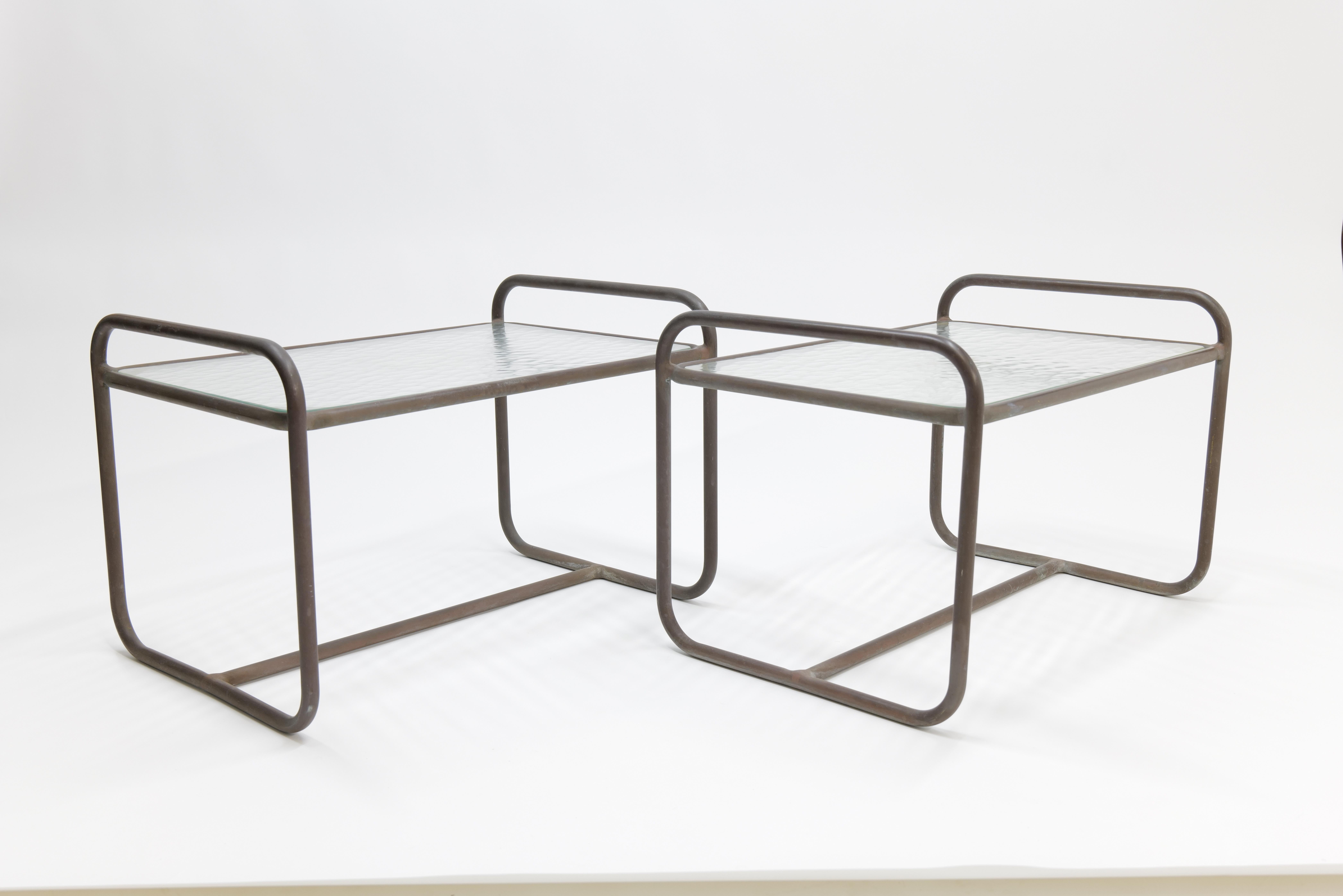 Table d'appoint de patio en bronze Walter Lamb pour Brown Jordan en vente 10