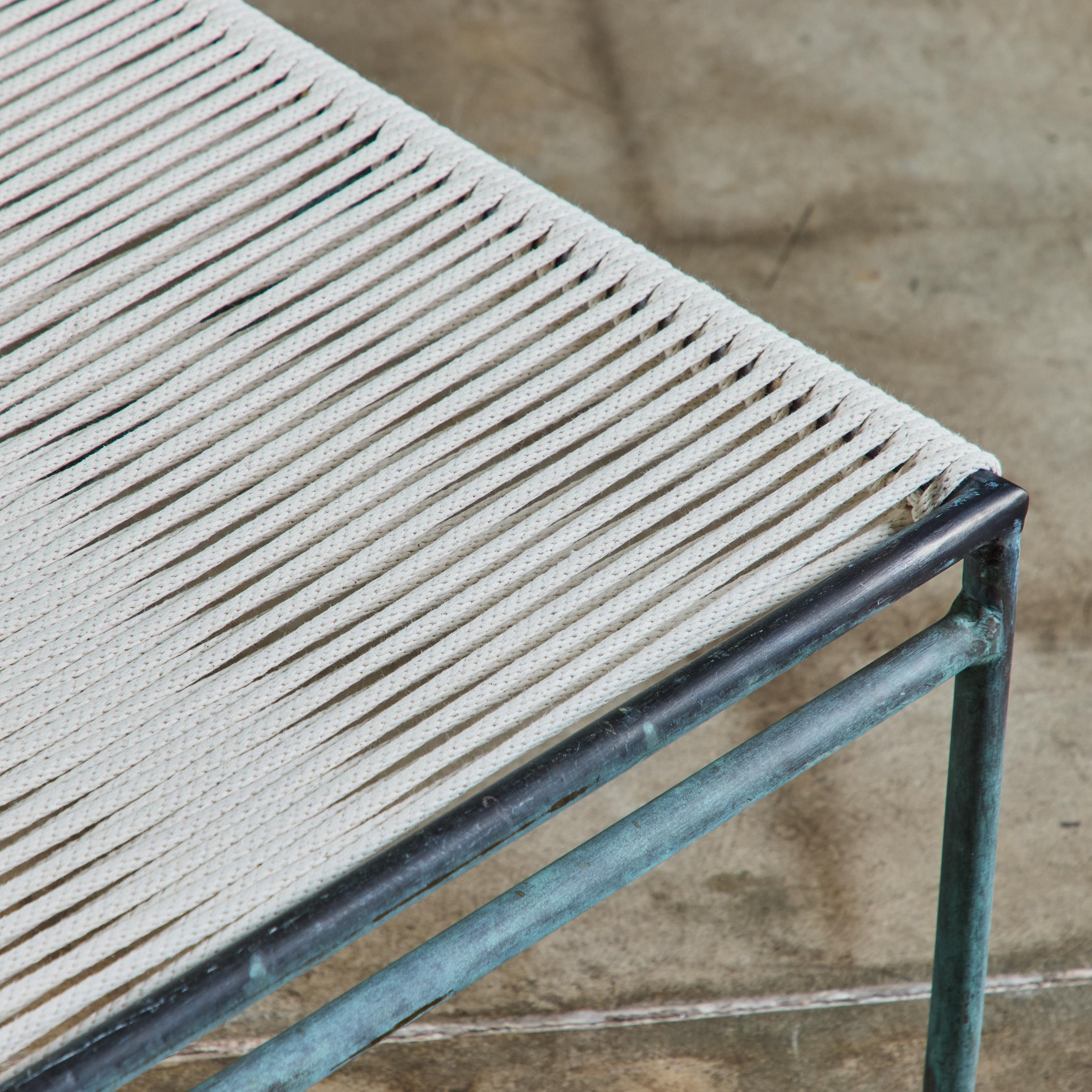 Banco de tres plazas Walter Lamb para patio Brown Jordan Bronce en venta 8