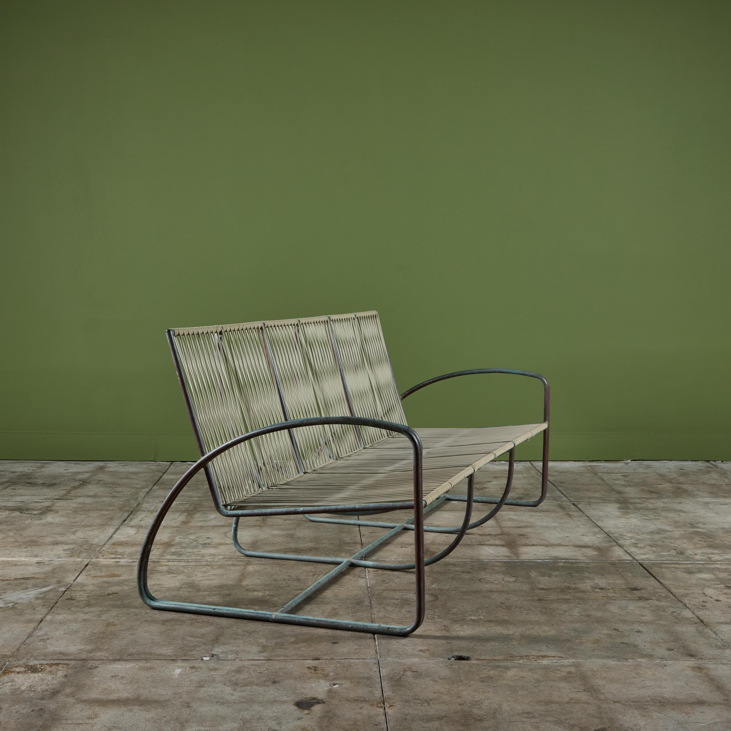 Walter Lamb für Brown Jordan Bronze-Terrassen-Sofa mit drei Etagen (Moderne der Mitte des Jahrhunderts) im Angebot