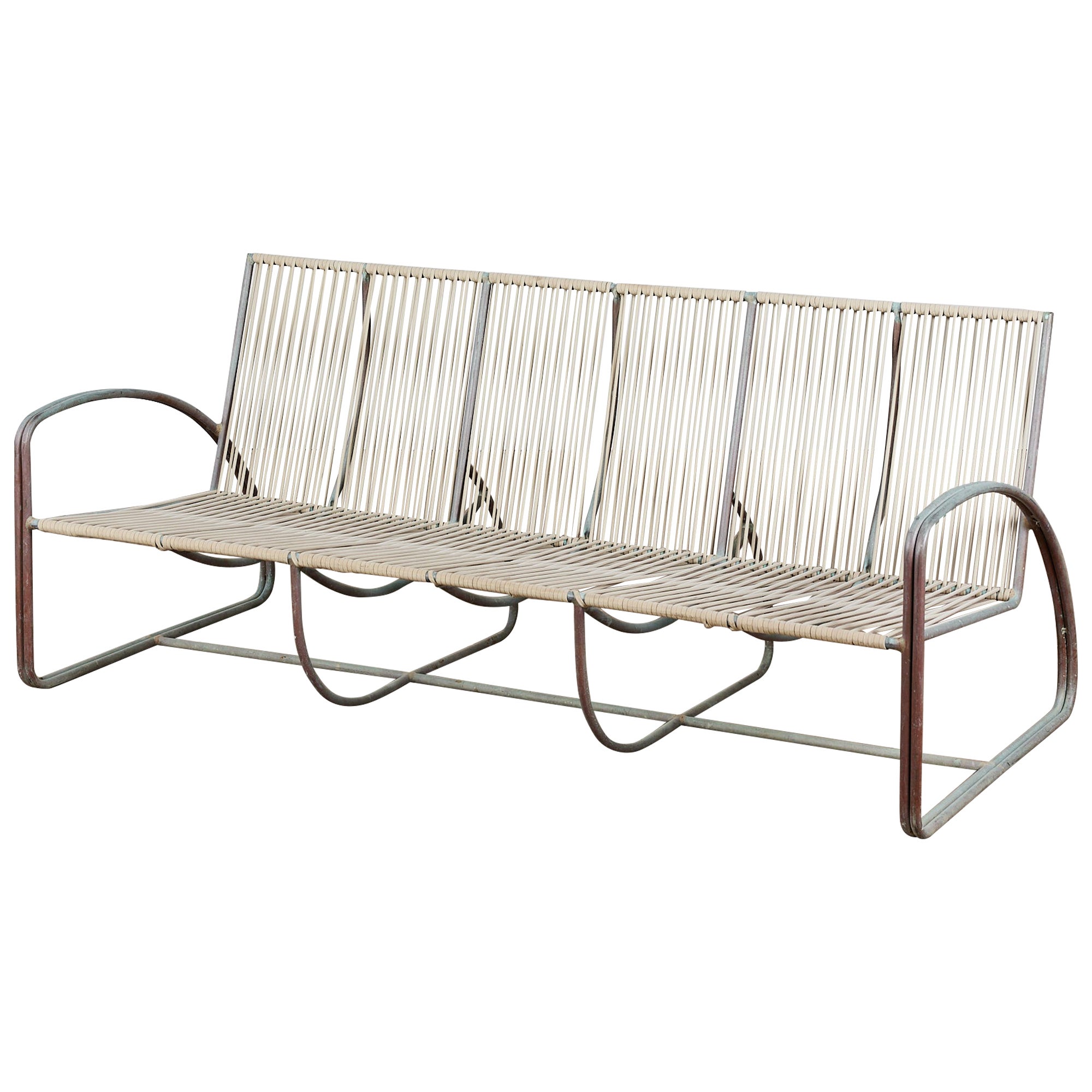 Walter Lamb for Brown Jordan Bronze Patio Three Seater Sofa