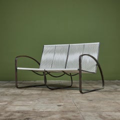 Walter Lamb para Brown Jordan Sofá de dos plazas de bronce para patio