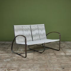 Walter Lamb for Brown Jordan Bronze Patio Two Seater Settee