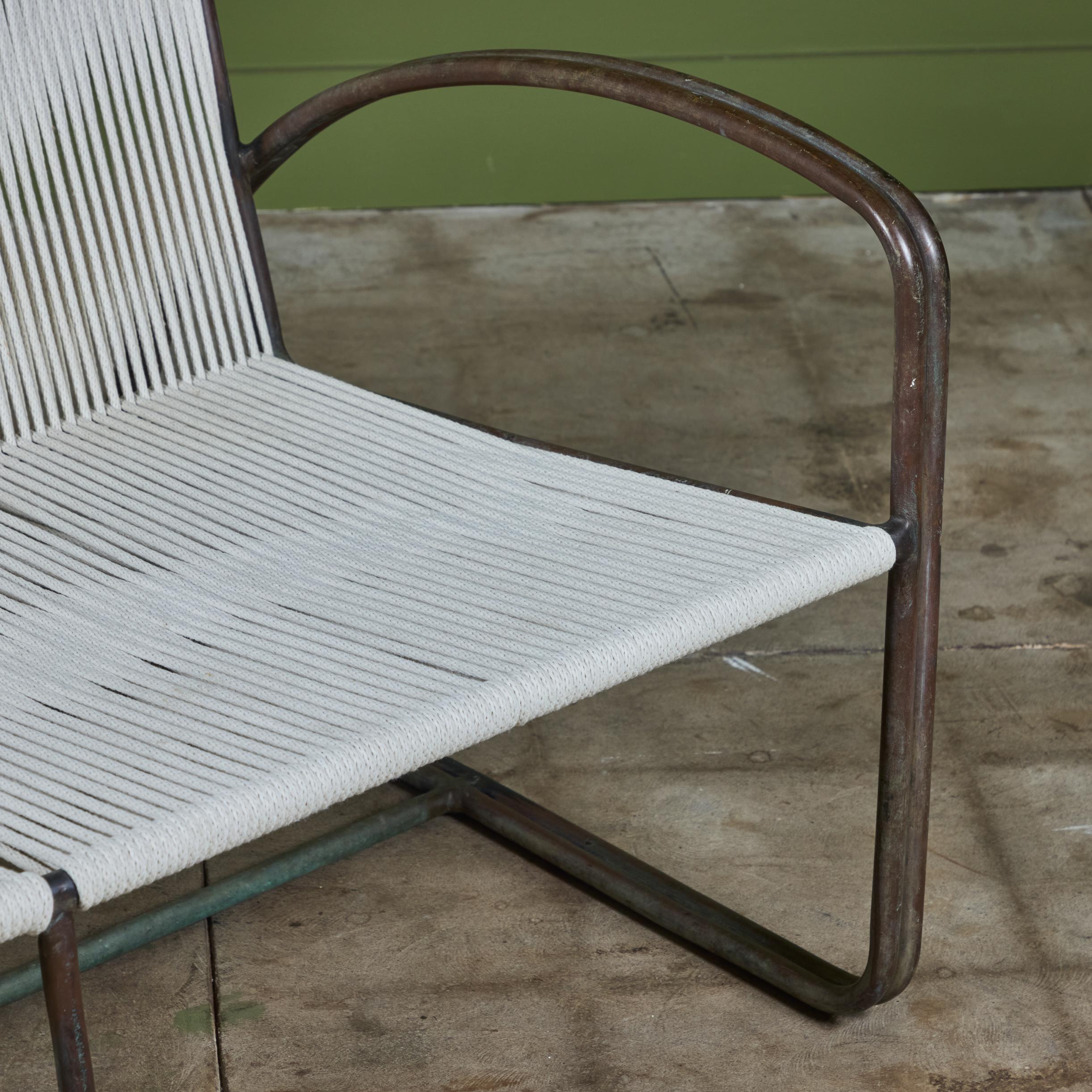 Walter Lamb für Brown Jordan Bronze-Terrassen-Sofa mit zwei Etagen im Angebot 2
