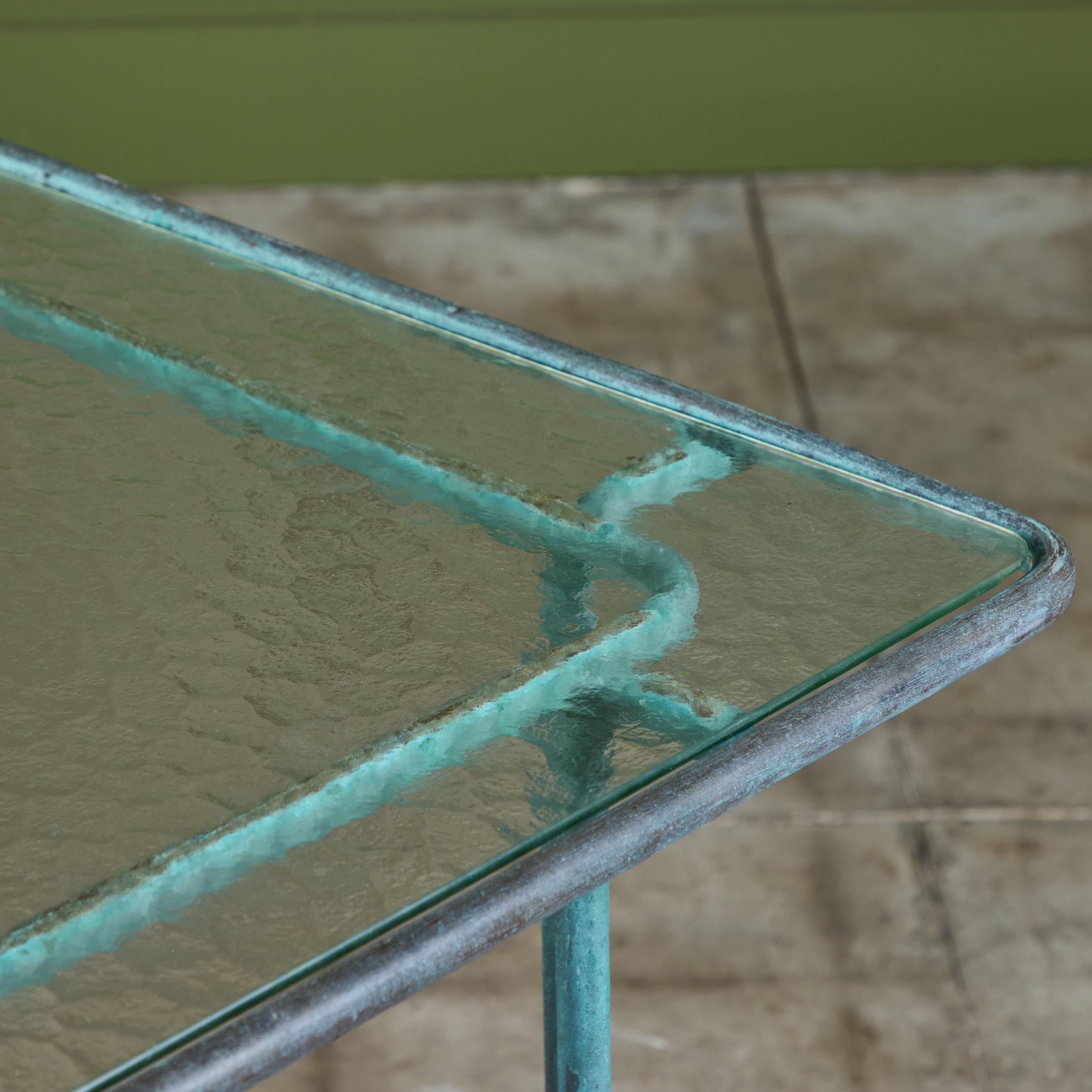 Table à manger de patio rectangulaire en bronze Walter Lamb pour Brown Jordan en vente 3