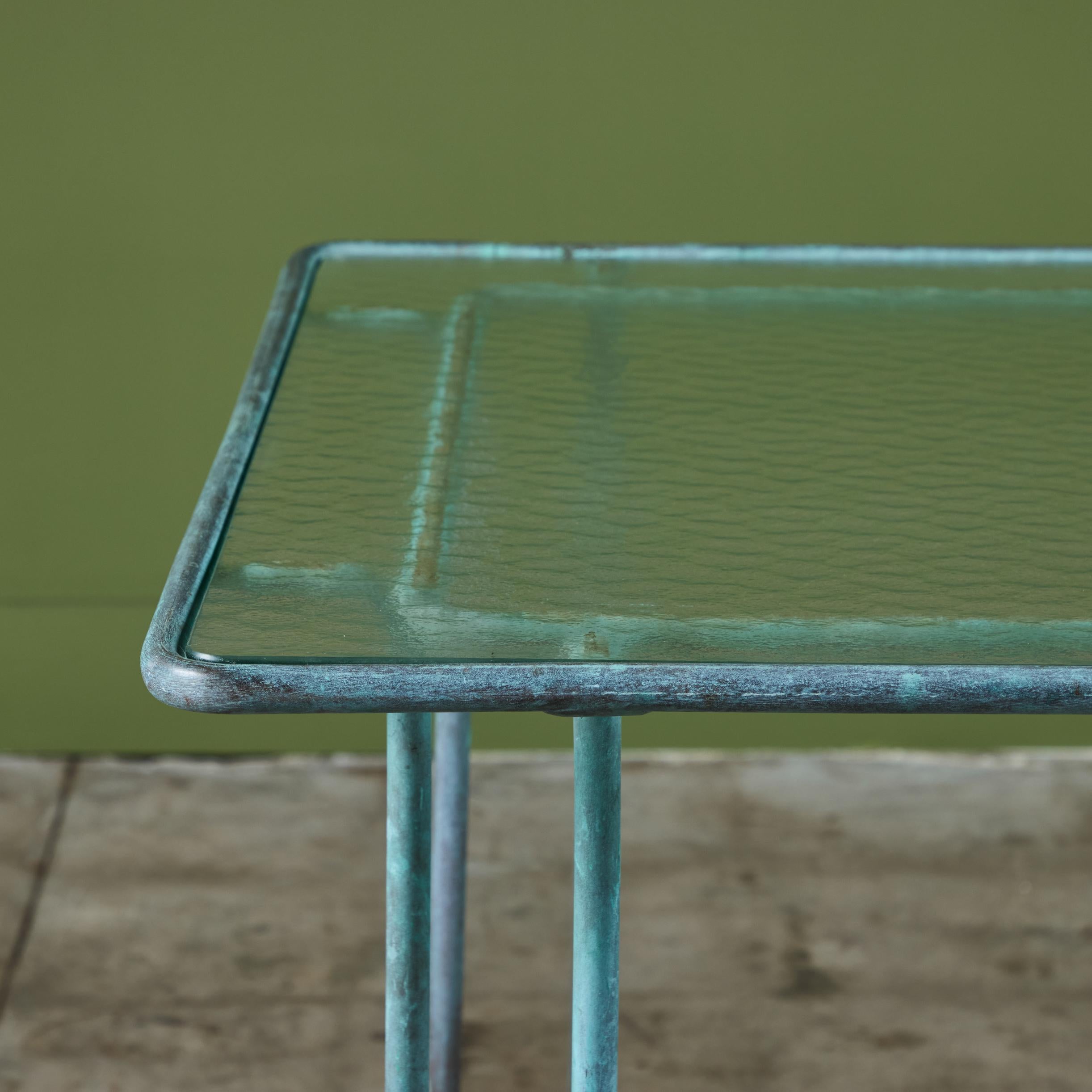 Table à manger de patio rectangulaire en bronze Walter Lamb pour Brown Jordan en vente 4