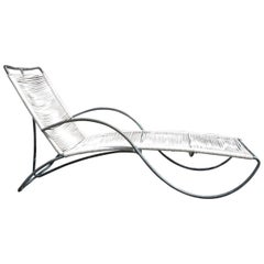 Vintage Walter Lamb for Brown Jordan Bronze "S" Arm Chaise Longue Chair