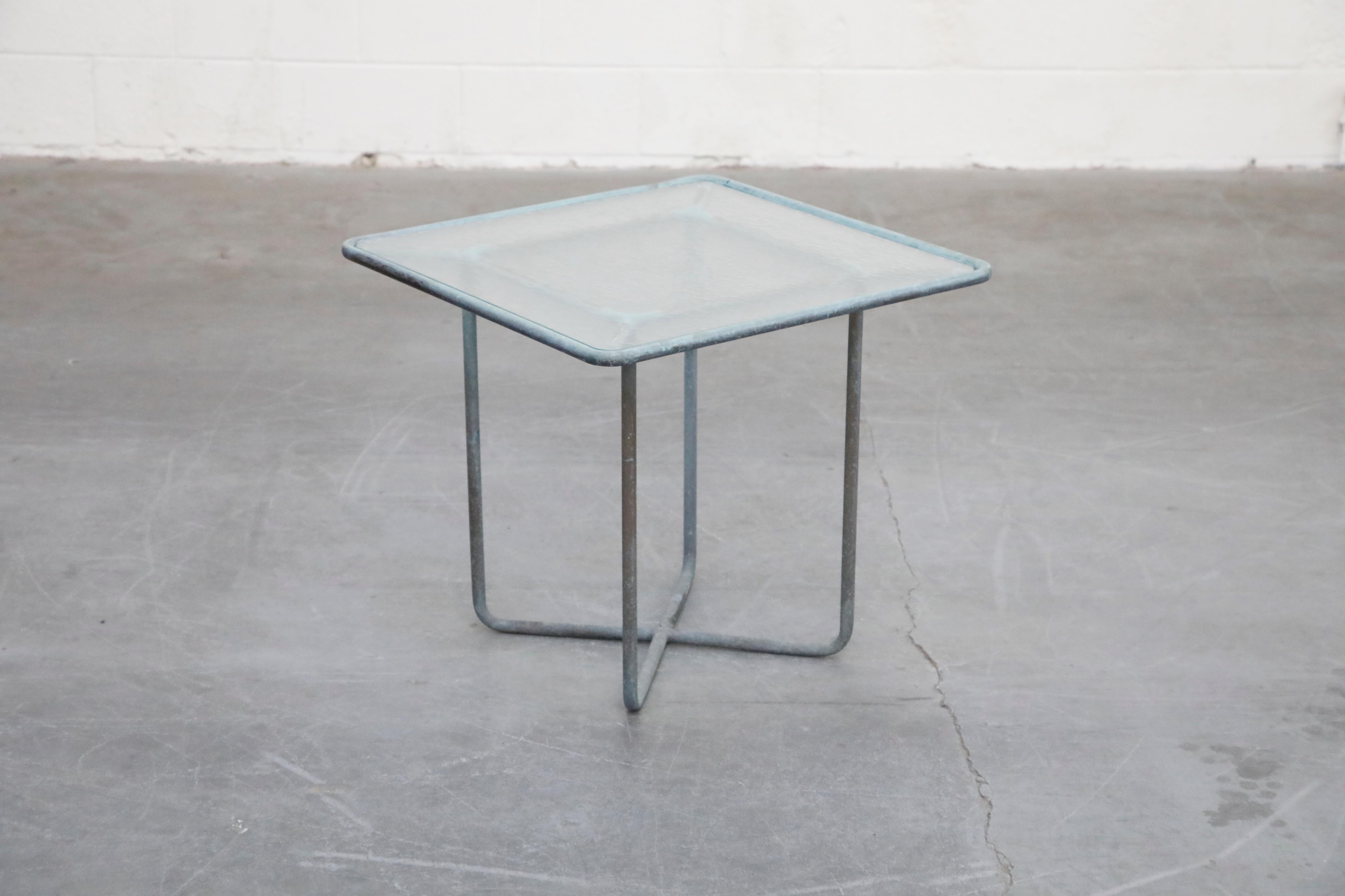 hexagon glass patio table
