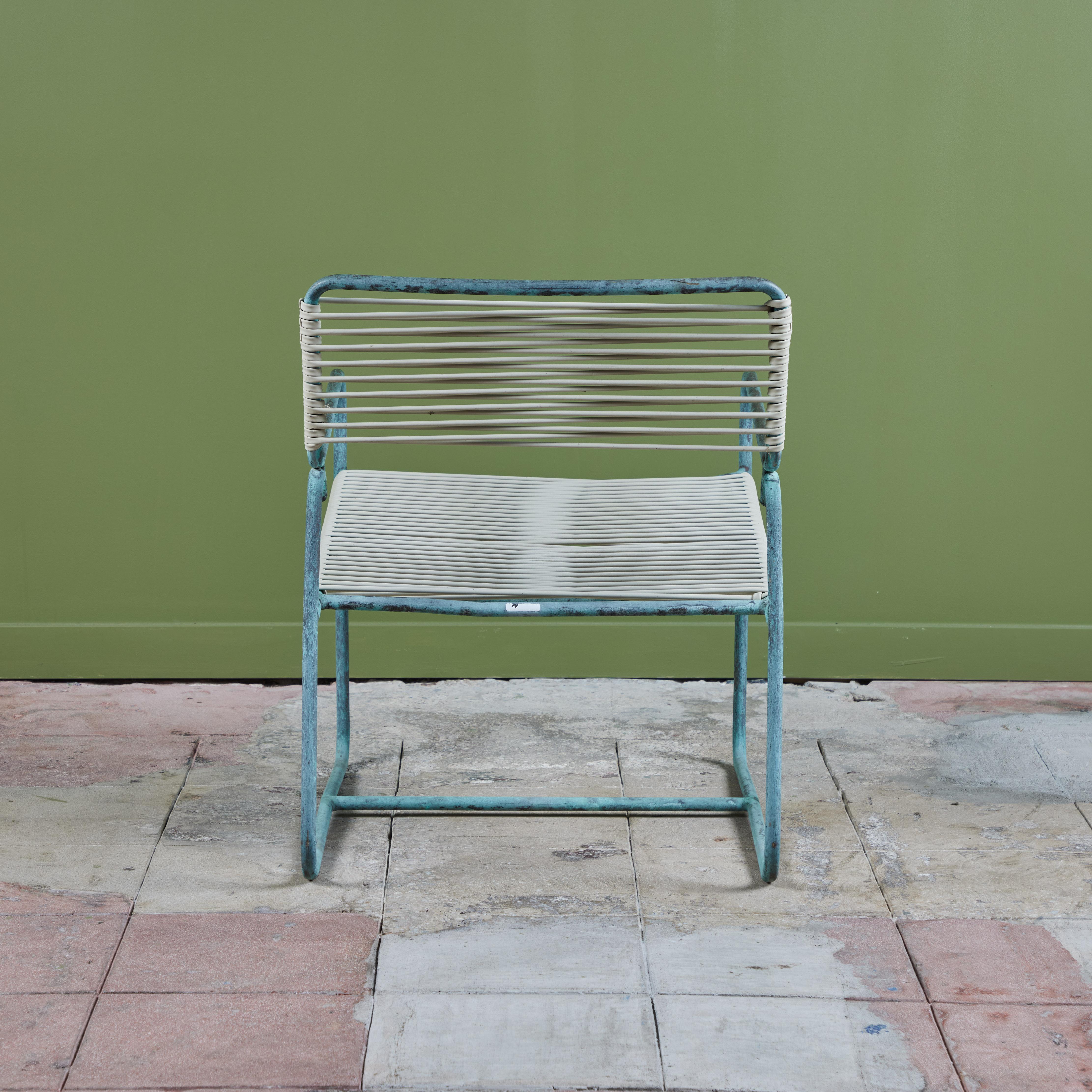 Walter Lamb for Brown Jordan Bronze & Vinyl Patio Wide Lounge Chair For Sale 3