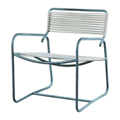 Walter Lamb for Brown Jordan Bronze & Vinyl Patio Wide Lounge Chair