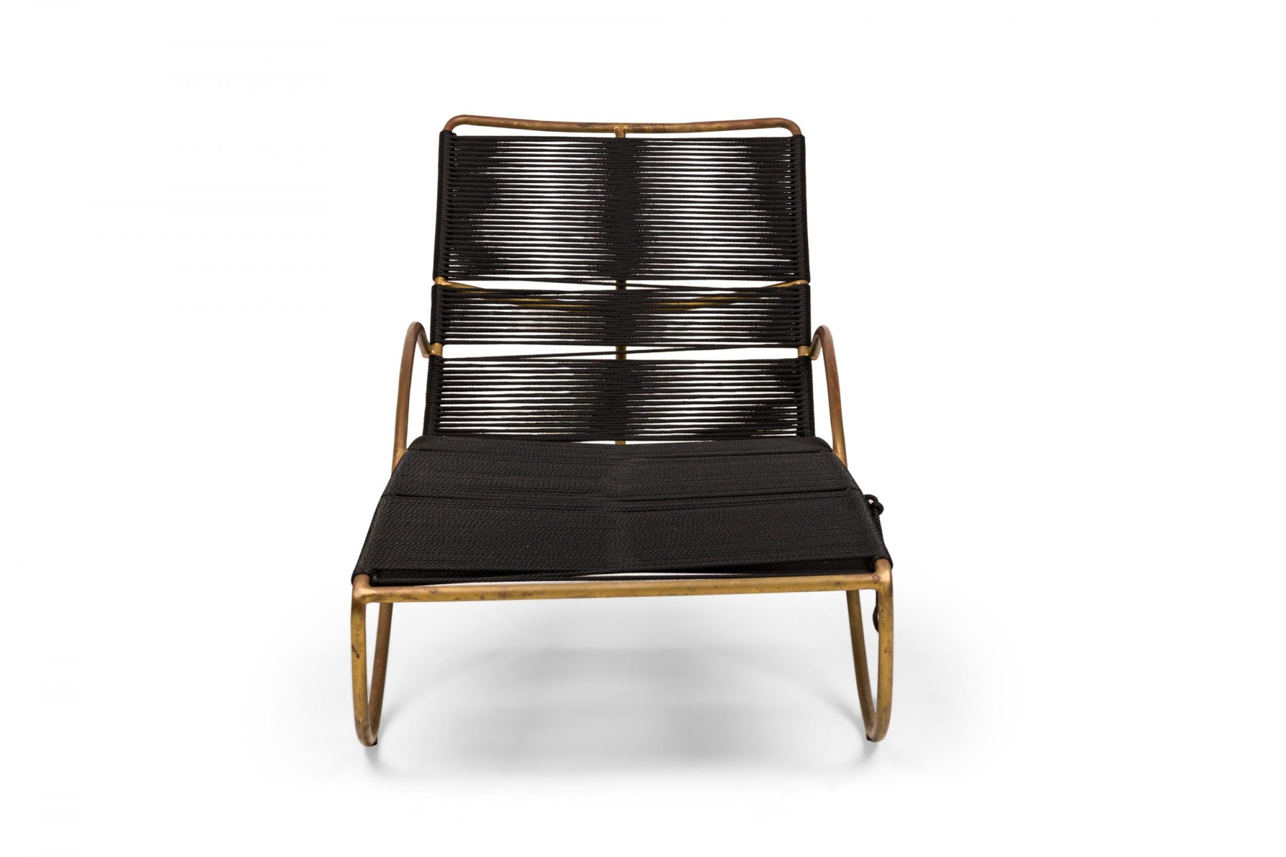 20th Century Walter Lamb for Brown Jordan Furniture Co. Brass & Rope 