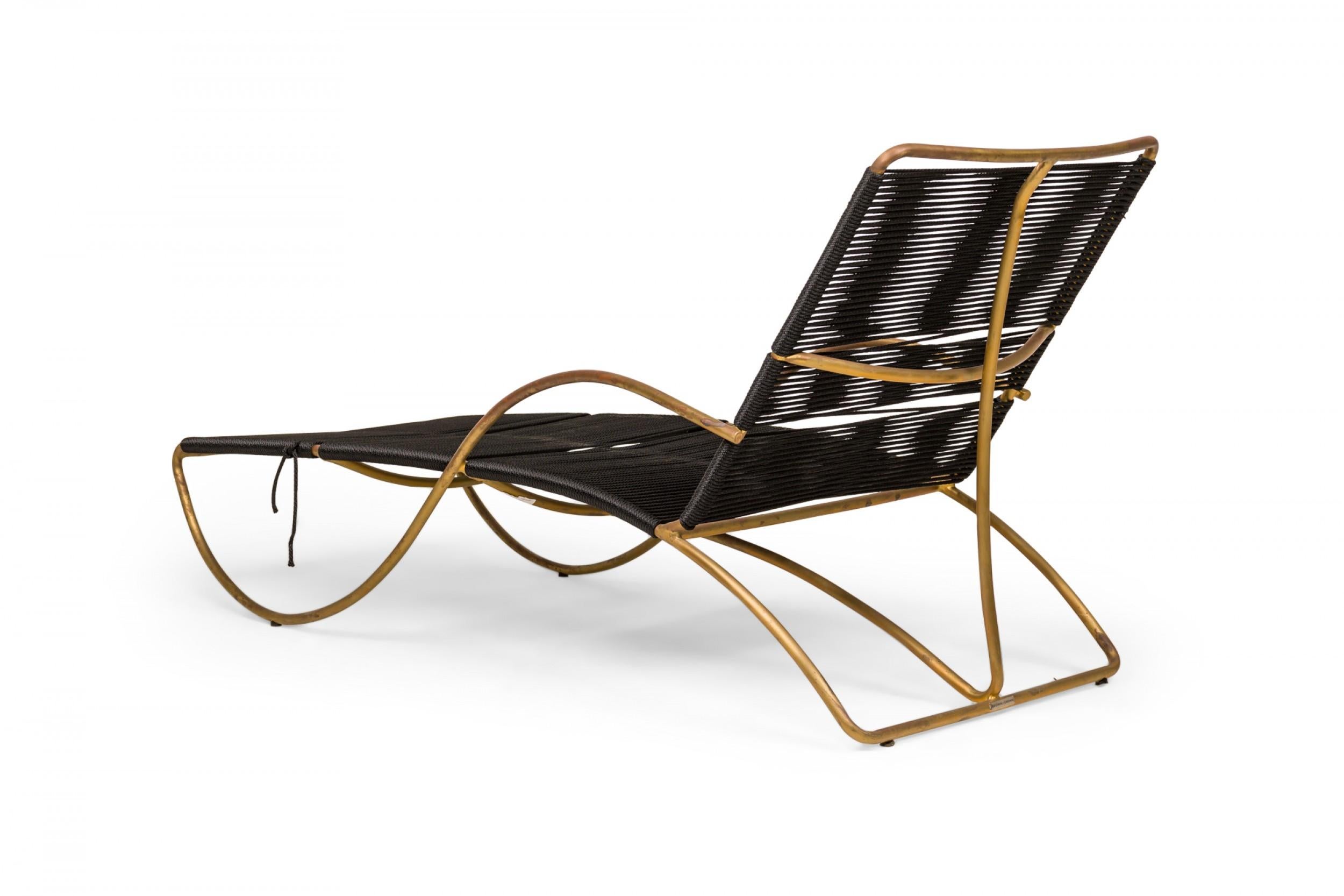 Walter Lamb for Brown Jordan Furniture Co. Brass & Rope 