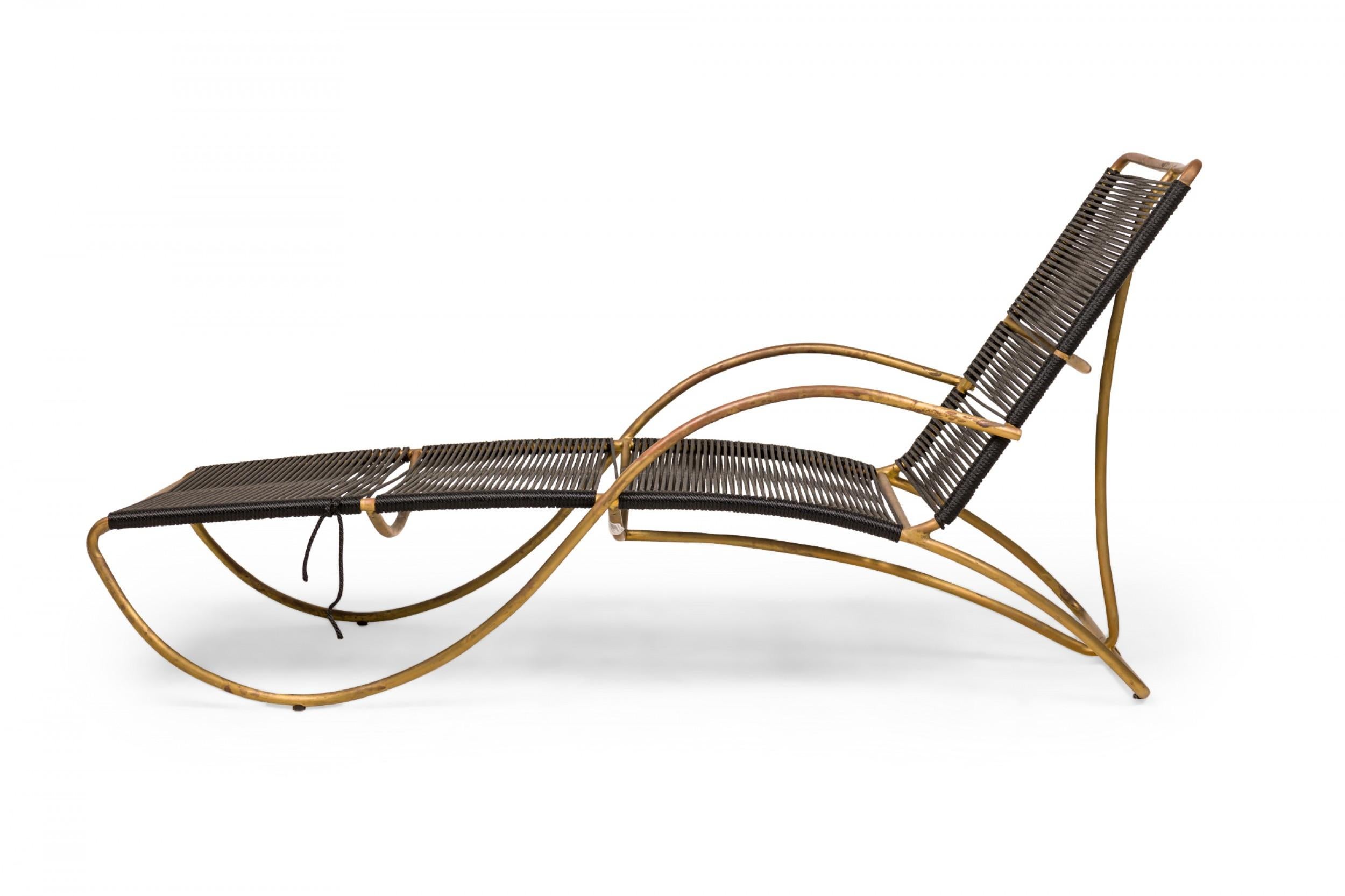 Walter Lamb for Brown Jordan Furniture Co. Brass & Rope 