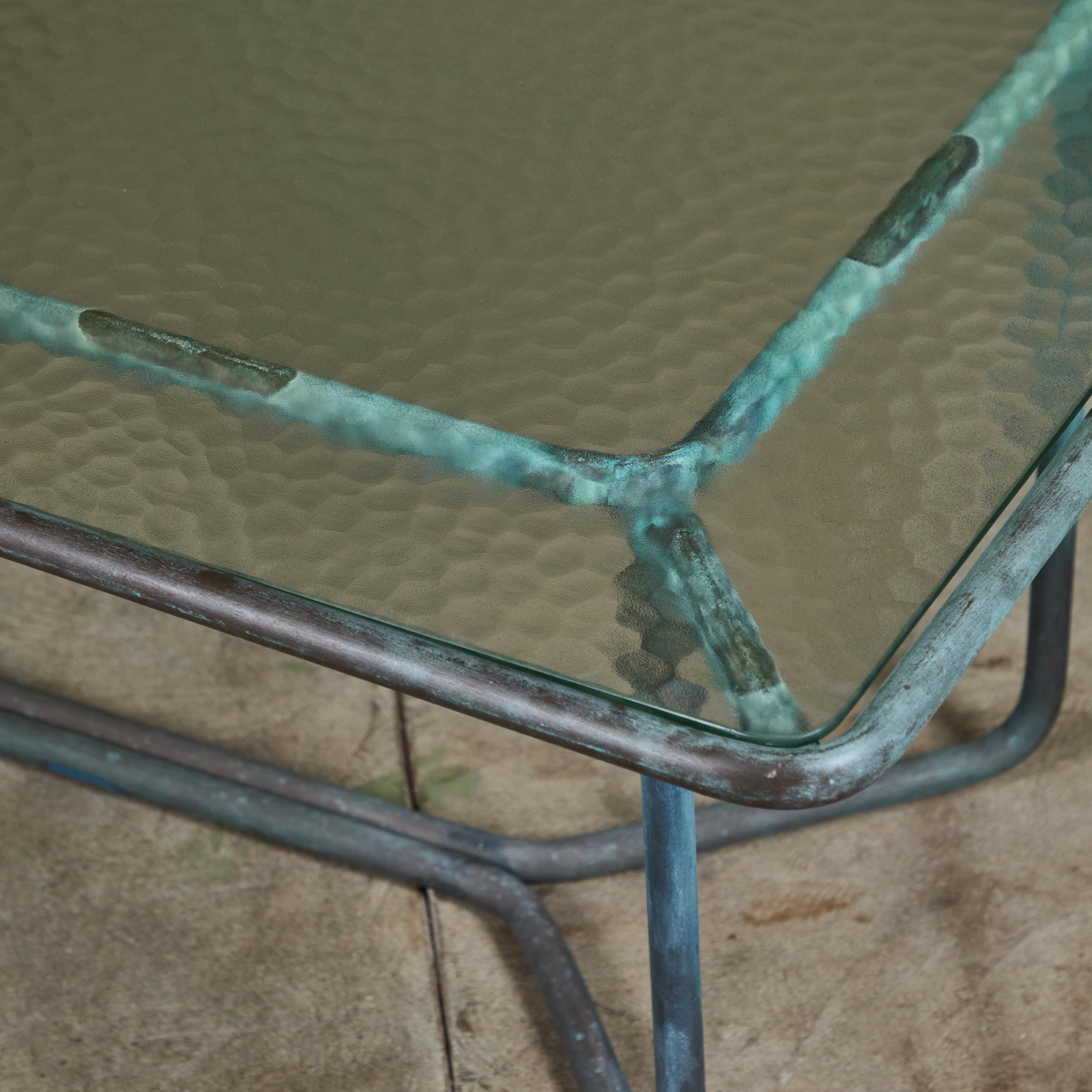 Walter Lamb for Brown Jordan Rectangular Bronze Patio Coffee Table 7