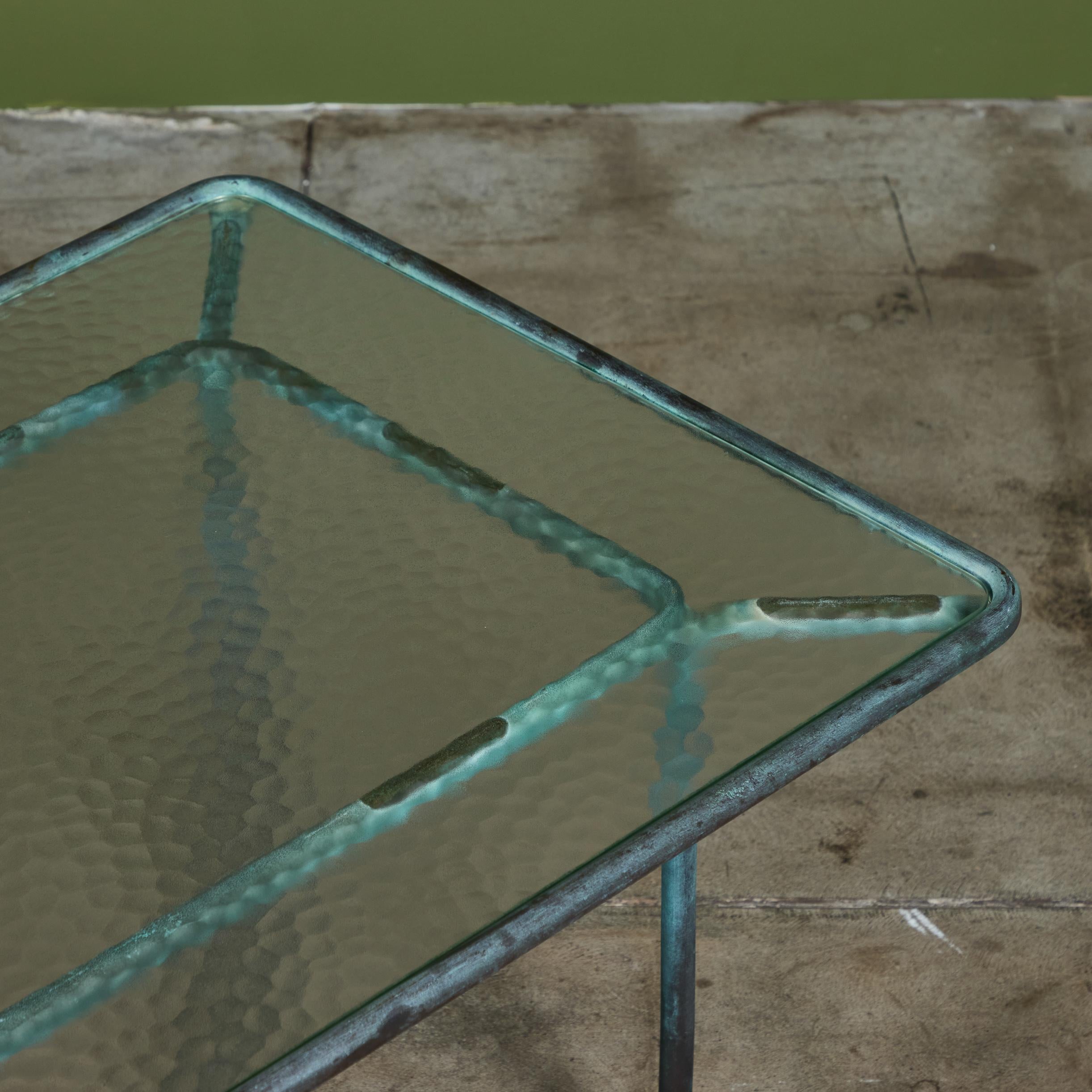 Walter Lamb for Brown Jordan Rectangular Bronze Patio Coffee Table 9