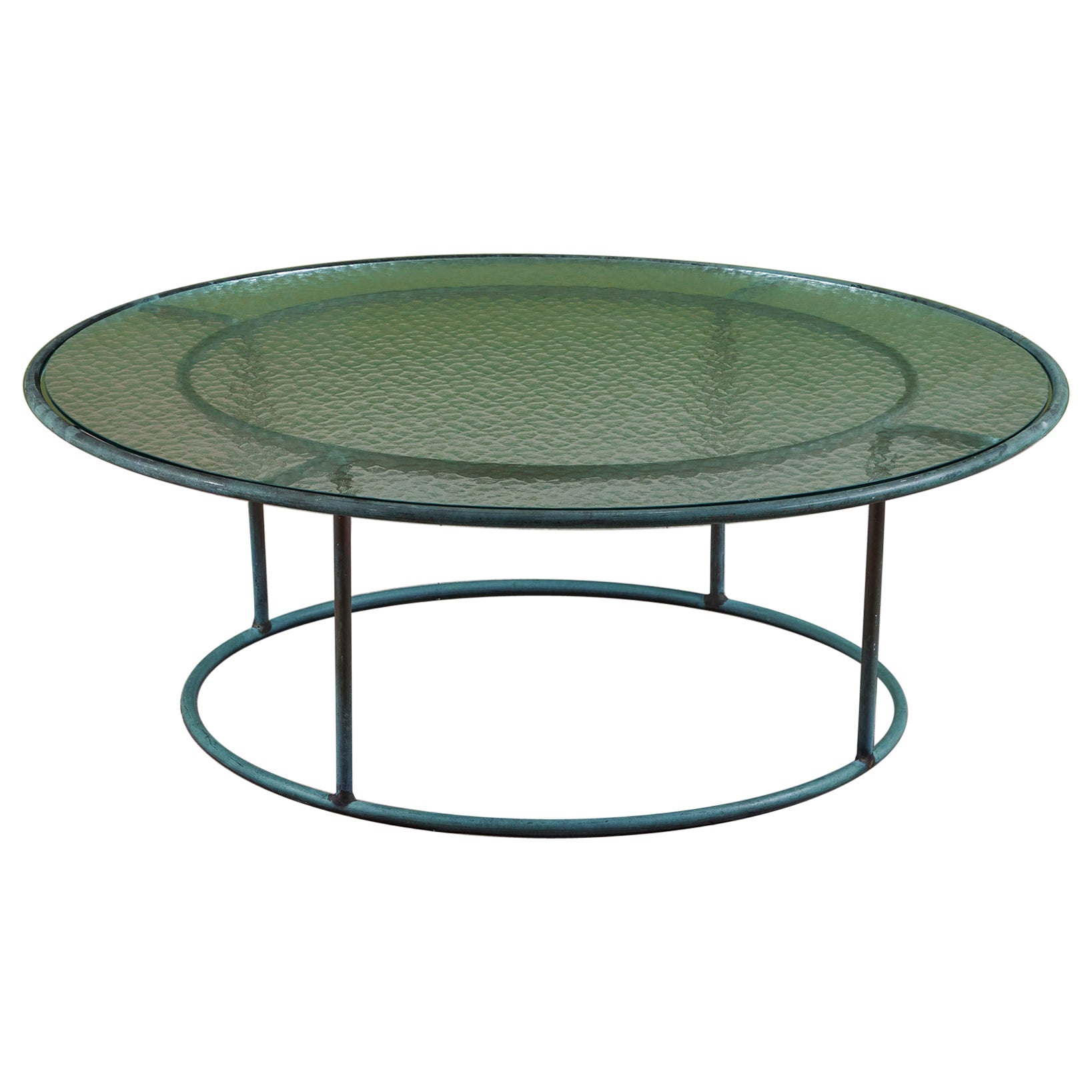 Walter Lamb for Brown Jordan Round Bronze Patio Coffee Table