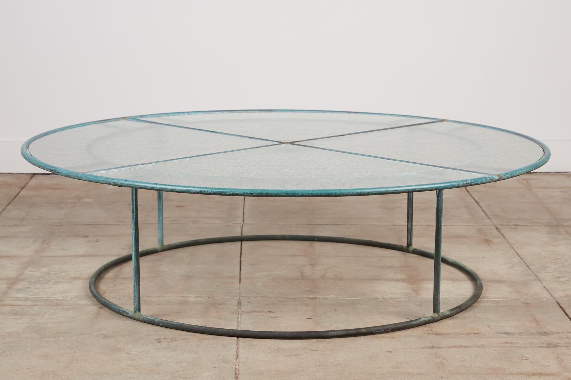 Mid-Century Modern Walter Lamb Large Round Coffee Table for Brown Jordan