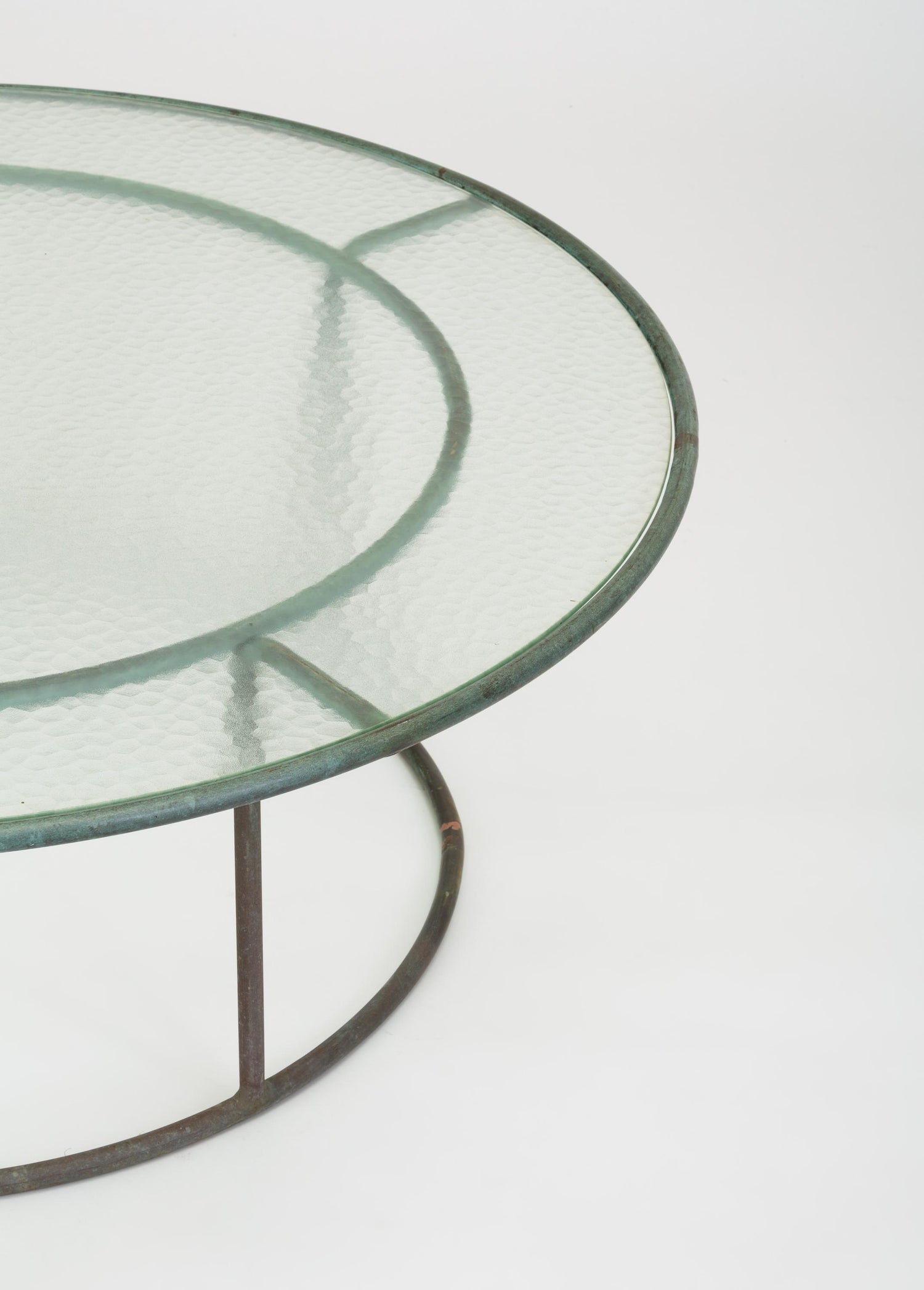 Walter Lamb Large Round Coffee Table For Brown Jordan For Sale At 1stdibs