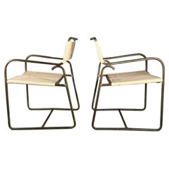 Walter Lamb Pair of Classic Bronze Chairs