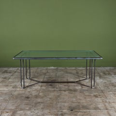 Walter Lamb Rectangular Bronze Patio Dining Table for Brown Jordan