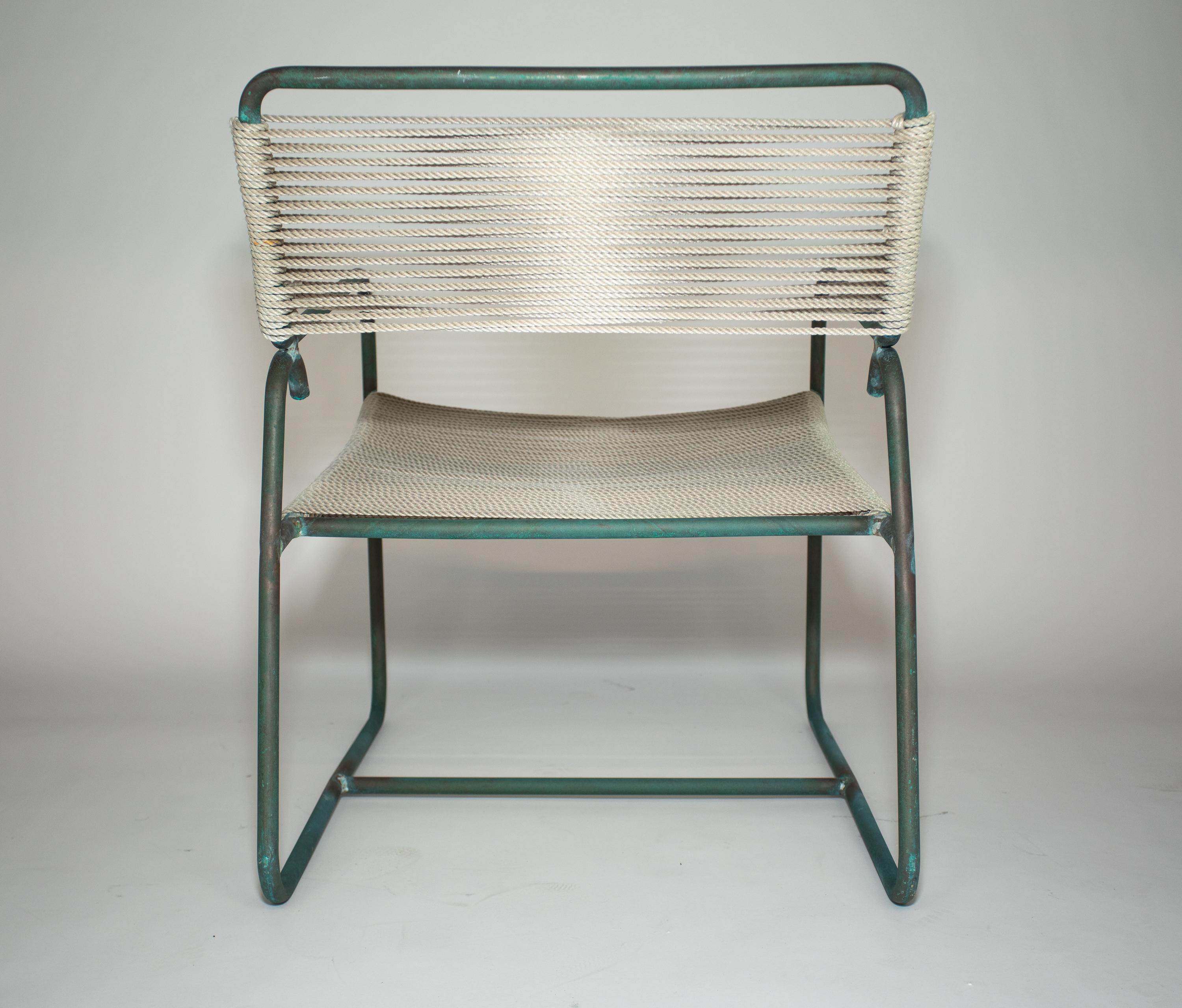 Bronze Walter Lamb Square Lounge Chair For Sale