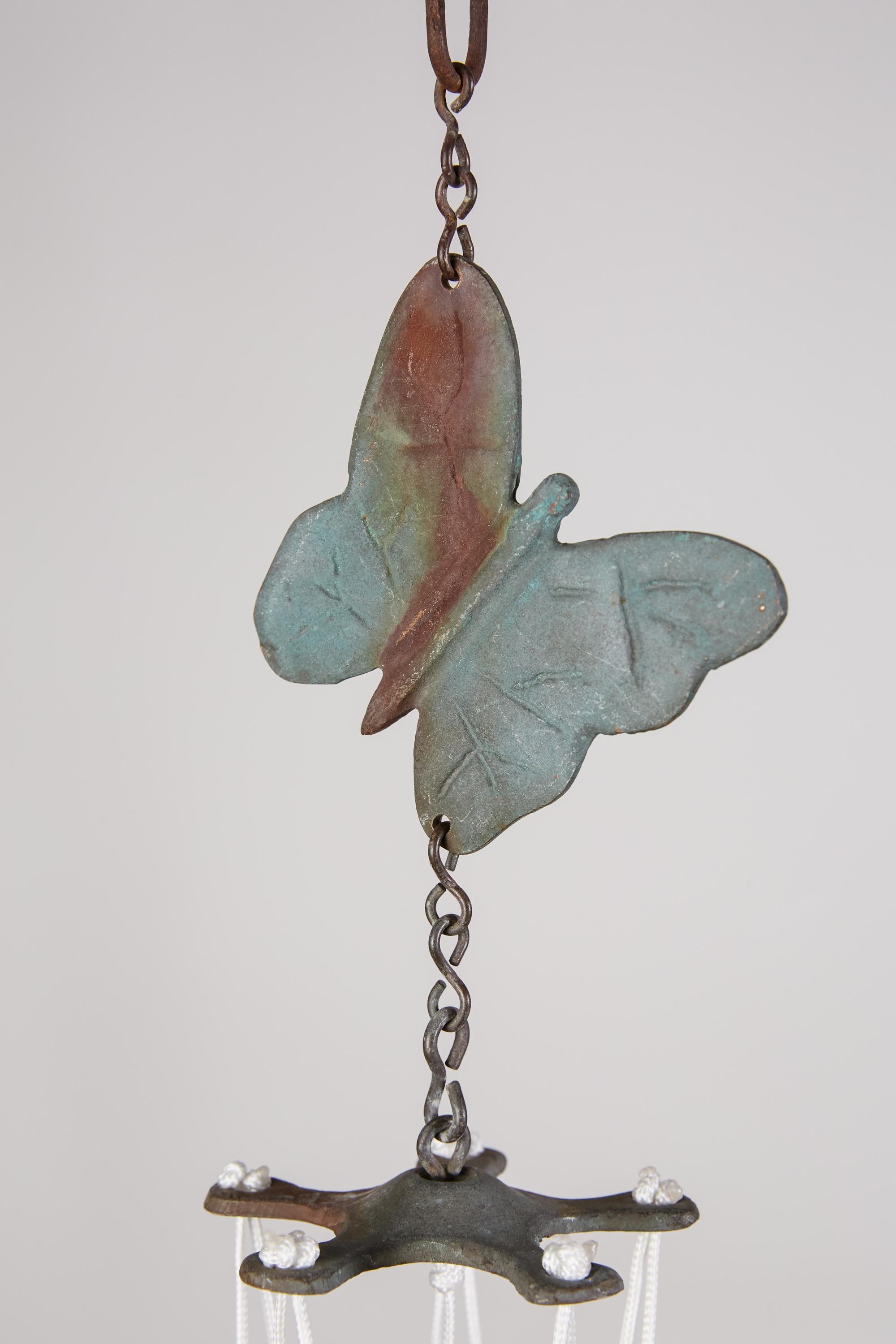 Walter Lamb Style Patinated Bronze Wind Chimes 4