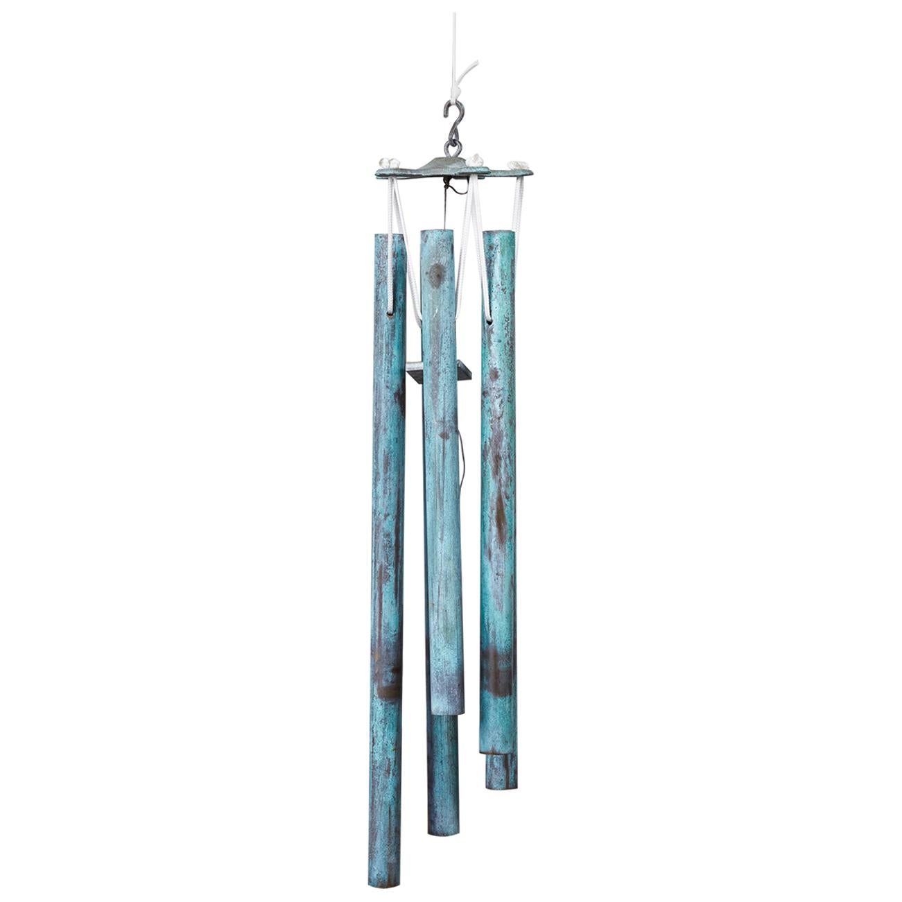 Walter Lamb Style Patinated Bronze Wind Chimes