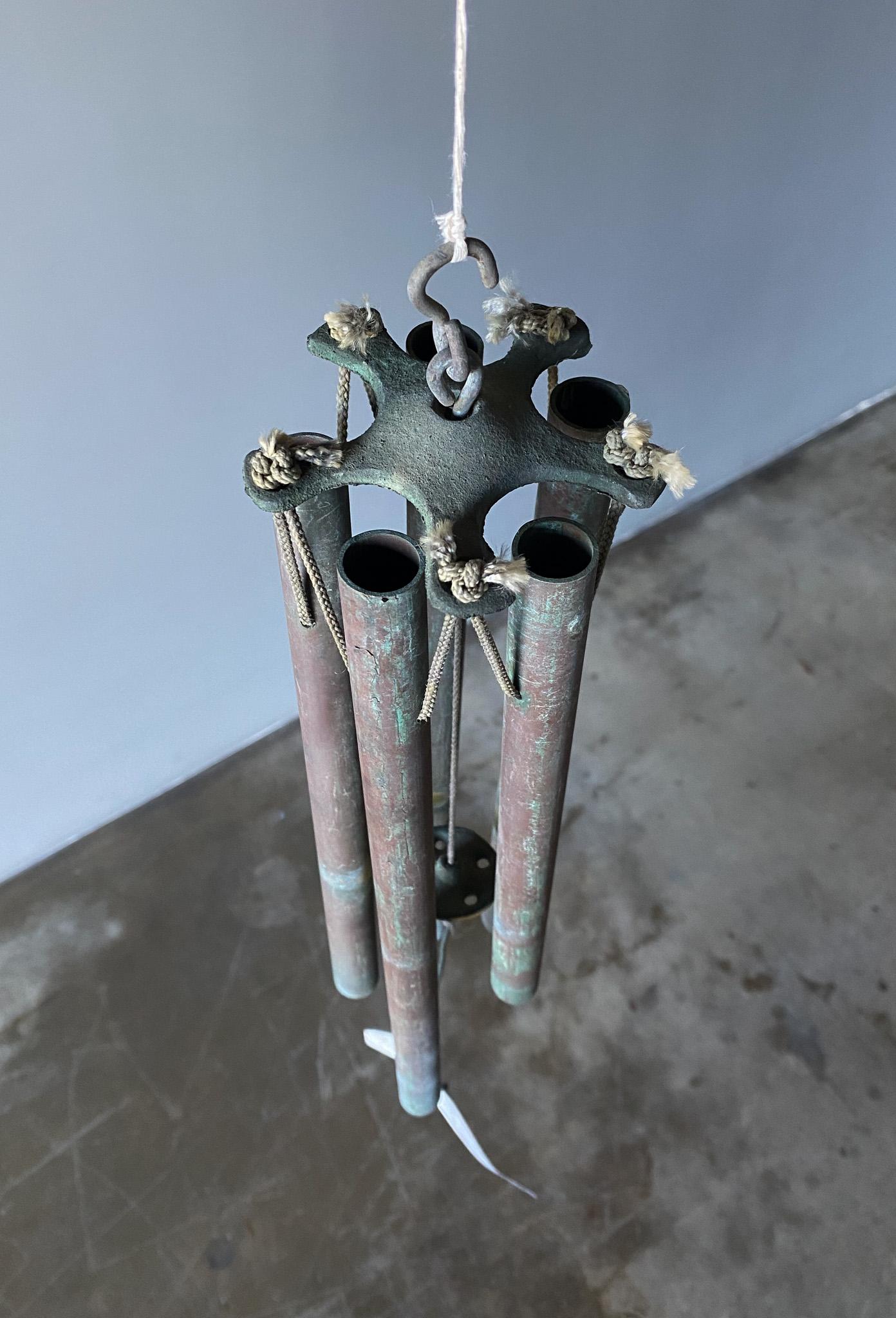 Mid-Century Modern Flint Brass Co. Wind Chimes Often Misattributed to Walter Lamb.  USA, 1960’s  For Sale