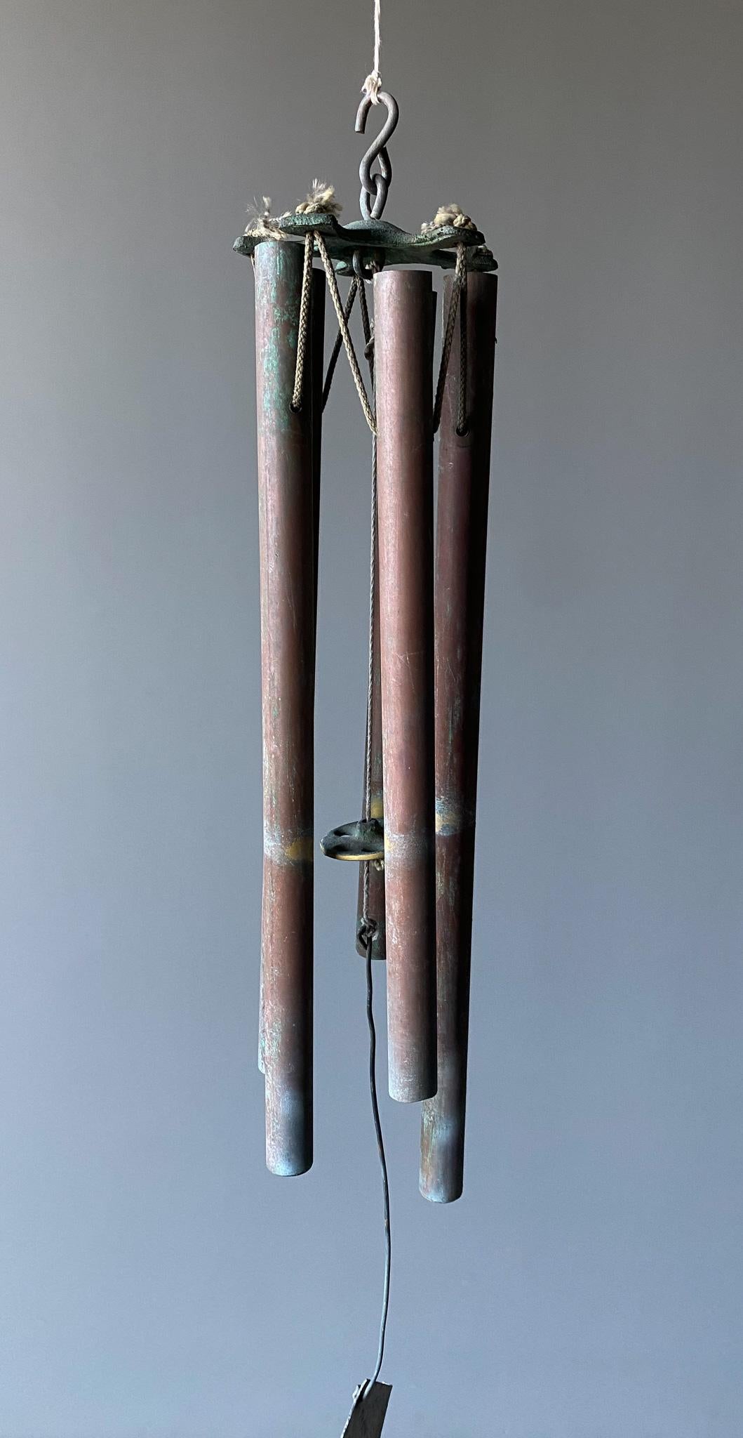 Flint Brass Co. Wind Chimes Often Misattributed to Walter Lamb.  USA, 1960’s  In Good Condition For Sale In Costa Mesa, CA