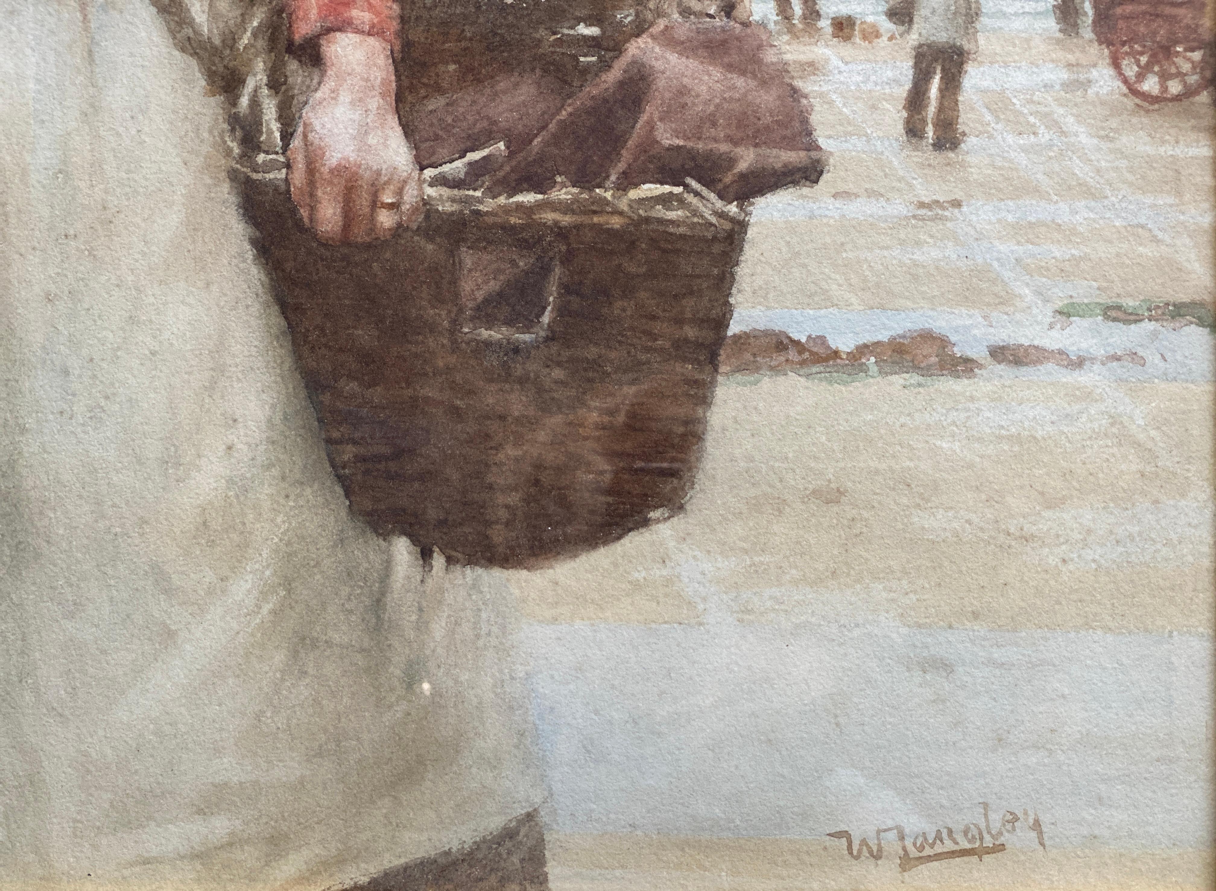 Two Fisherwoman Carrying a Basket, Walter Langley, 1852 – 1922, English Painter 9