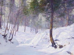 Slumbering Brook, a snow scene by Walter Launt Palmer (1854-1932, American)