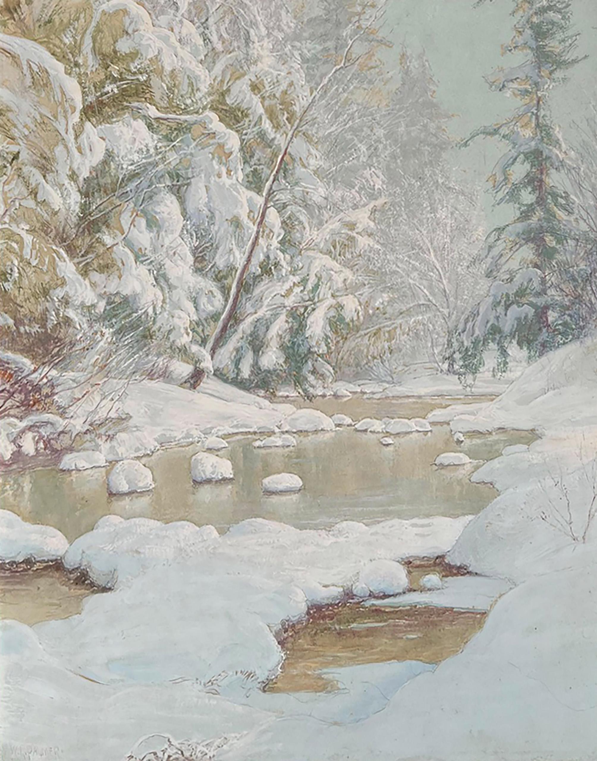 Winter Stream by Walter Launt Palmer (American, 1854-1932) For Sale 1