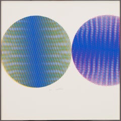 Untitled (J) - rare screenprint by Walter Leblanc - kinetic art