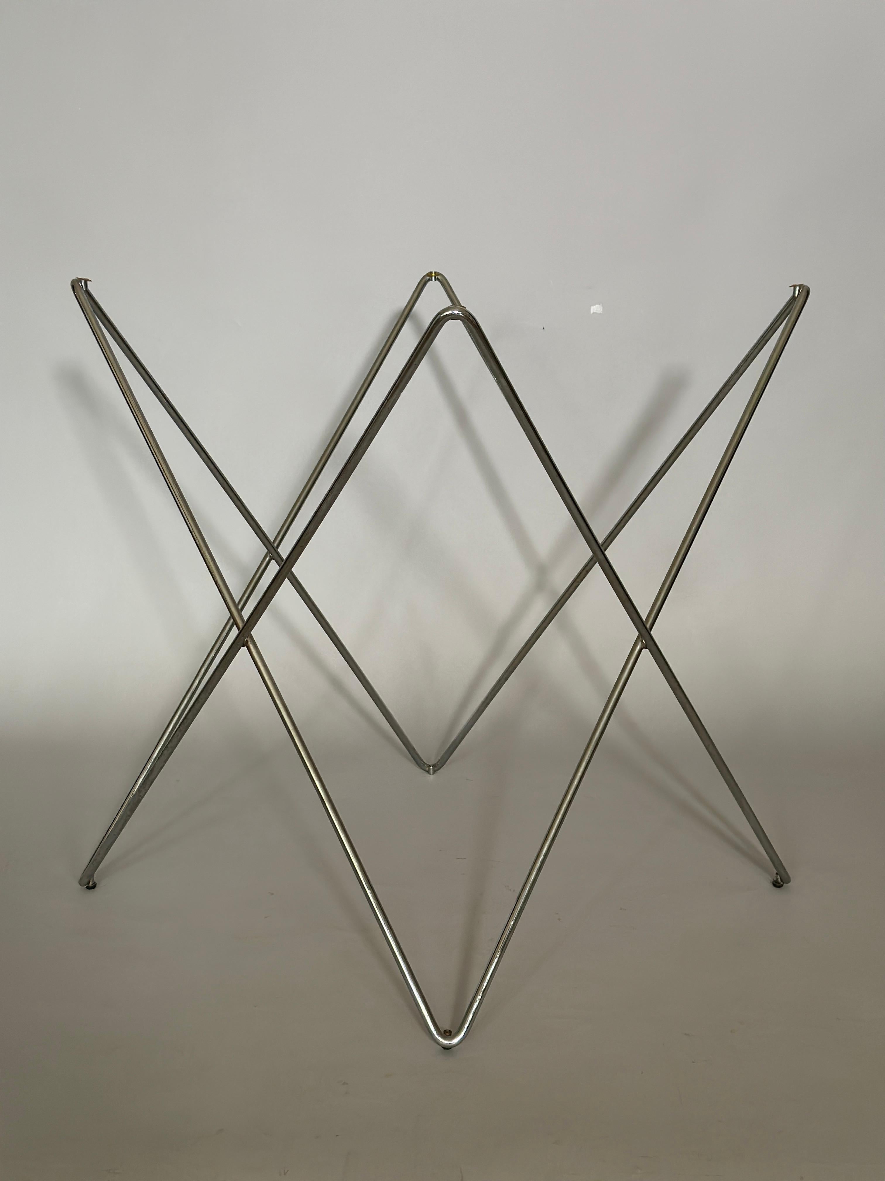 Walter Leeman Chrome and Smoked Glass Dining Table 1970s In Excellent Condition For Sale In Čelinac, BA