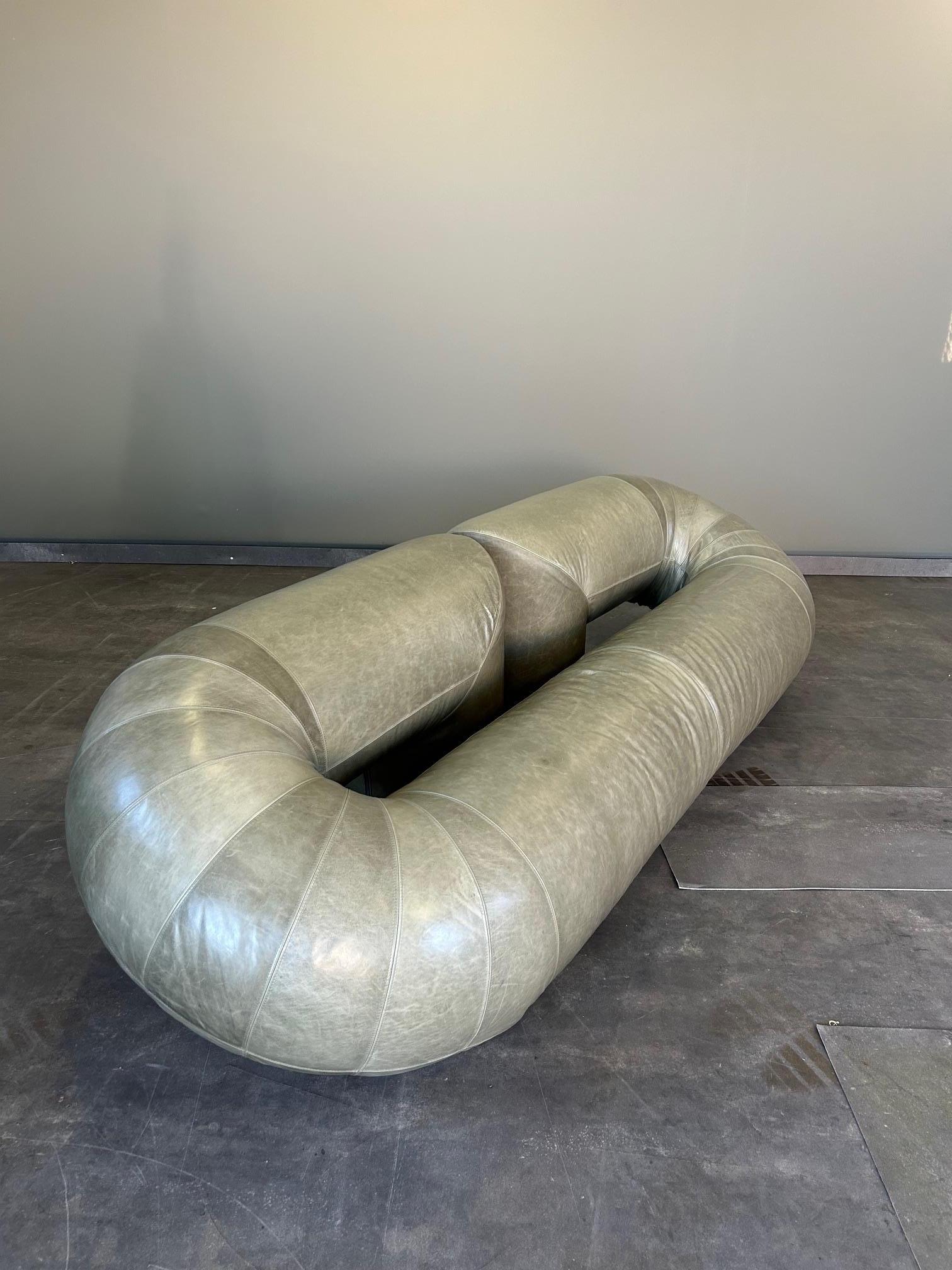 Space Age Walter Leeman Zeppelin Sofa for Velda 1970s in vendita