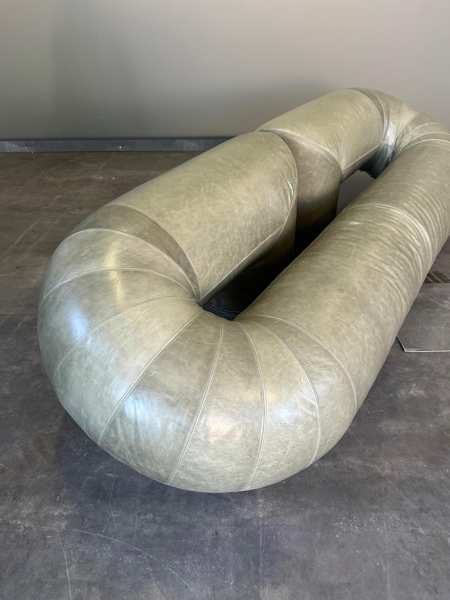 Belgian Walter Leeman Zeppelin Sofa for Velda 1970s in vendita